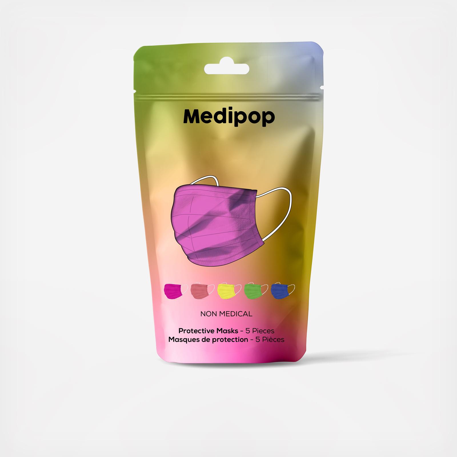 Rainbow Face Masks, Set of 5
