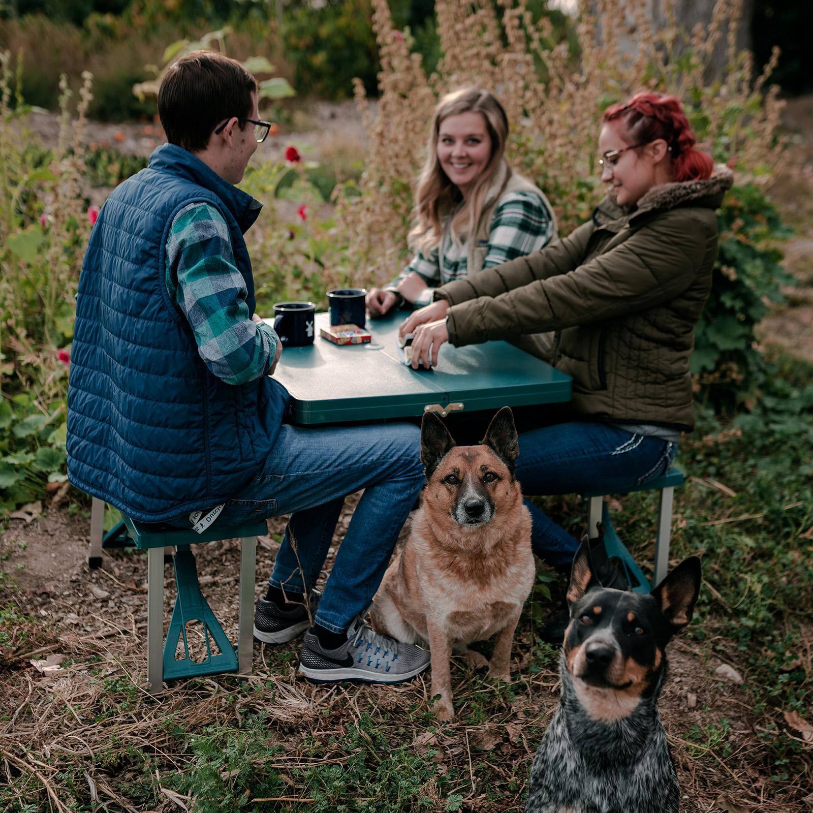 Picnic Table and Umbrella Set