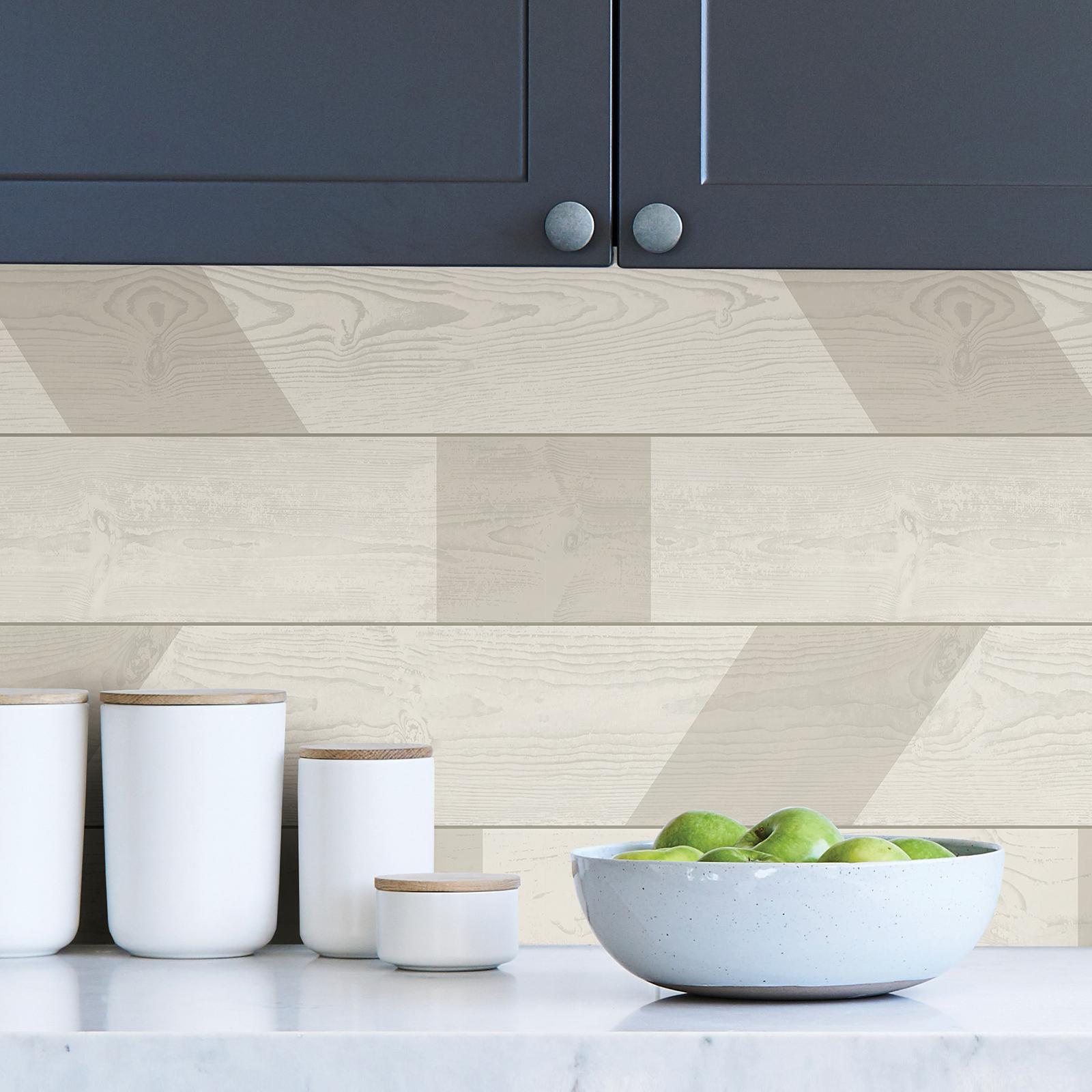 Natural Graphic Shiplap Self Adhesive Wallpaper