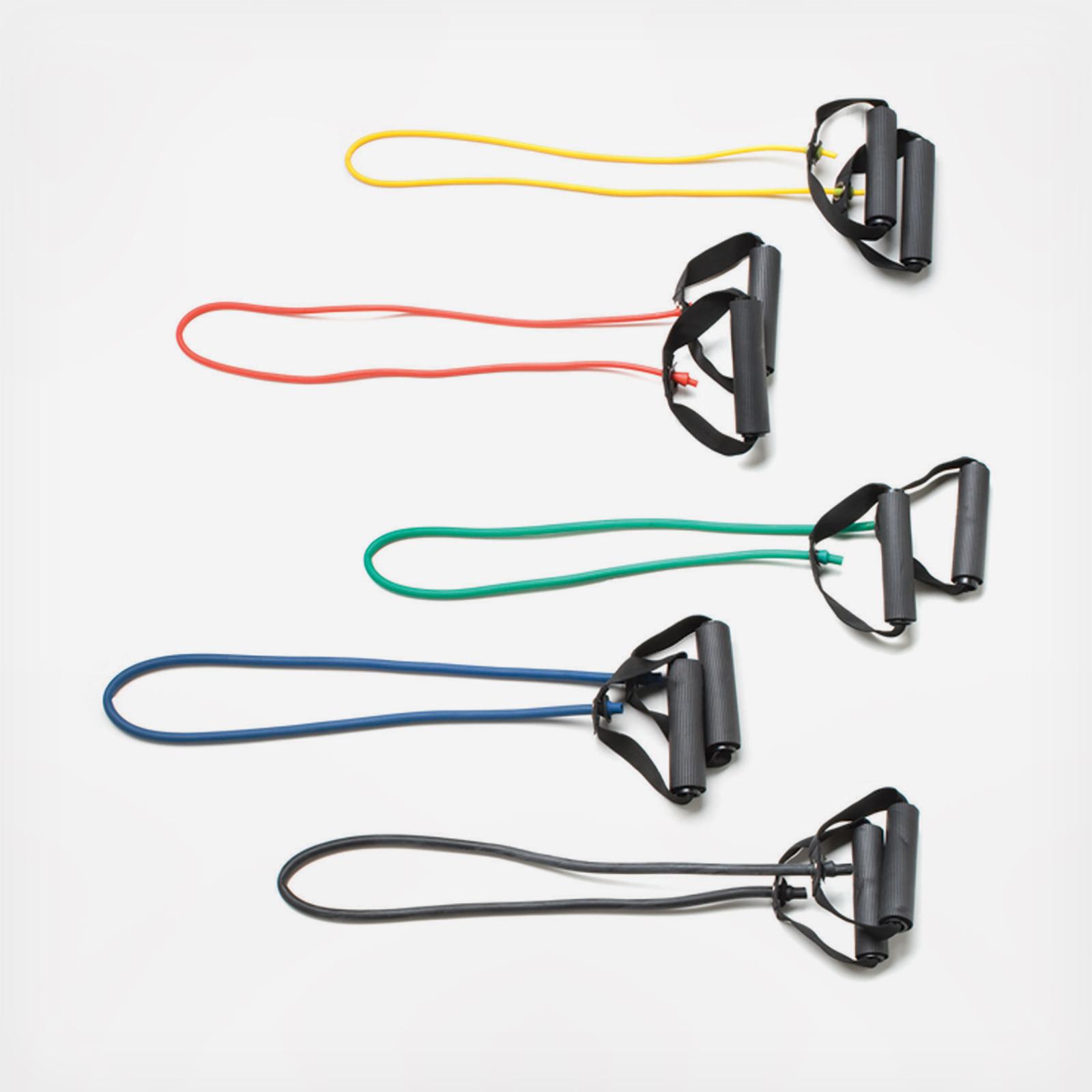 Tubing with Handles Exerciser 5-Piece Set