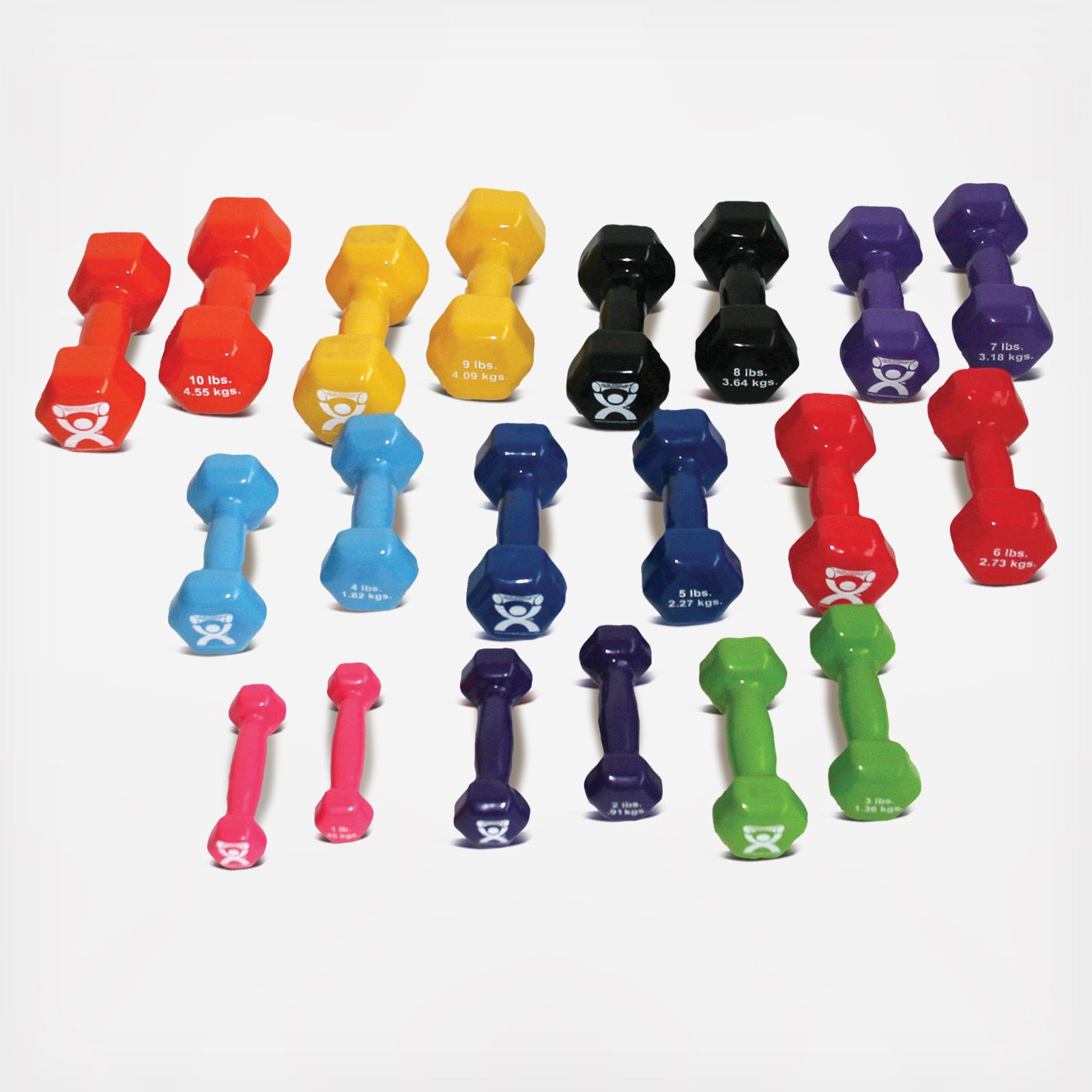 Vinyl Coated Dumbbell 10-Piece Set