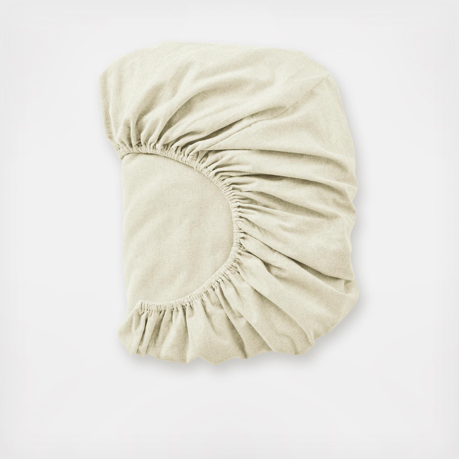 Cloud Brushed Organic Flannel Fitted Sheet