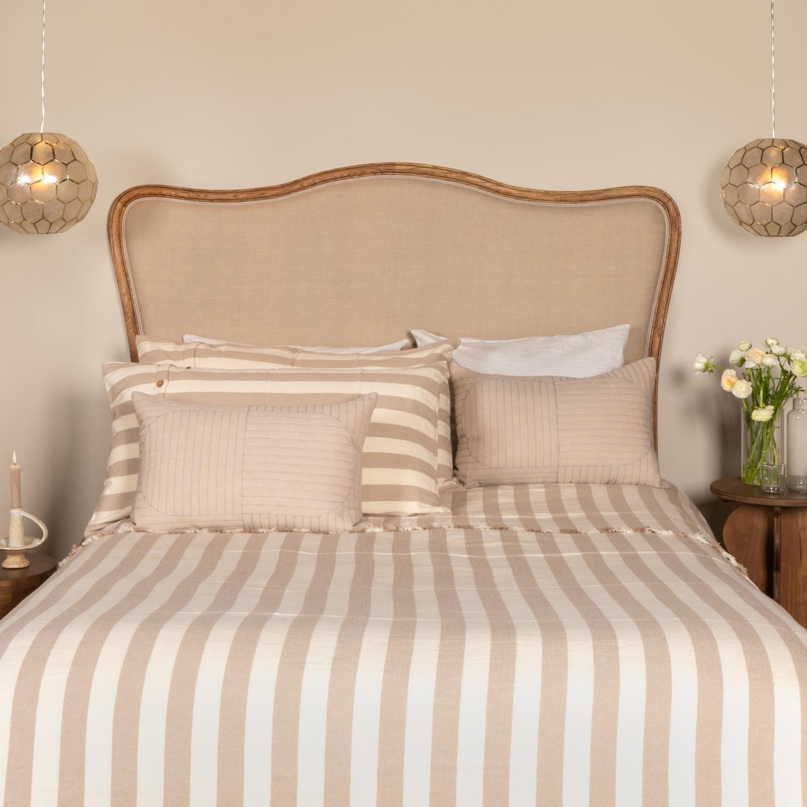 Oak & Linen Headboard