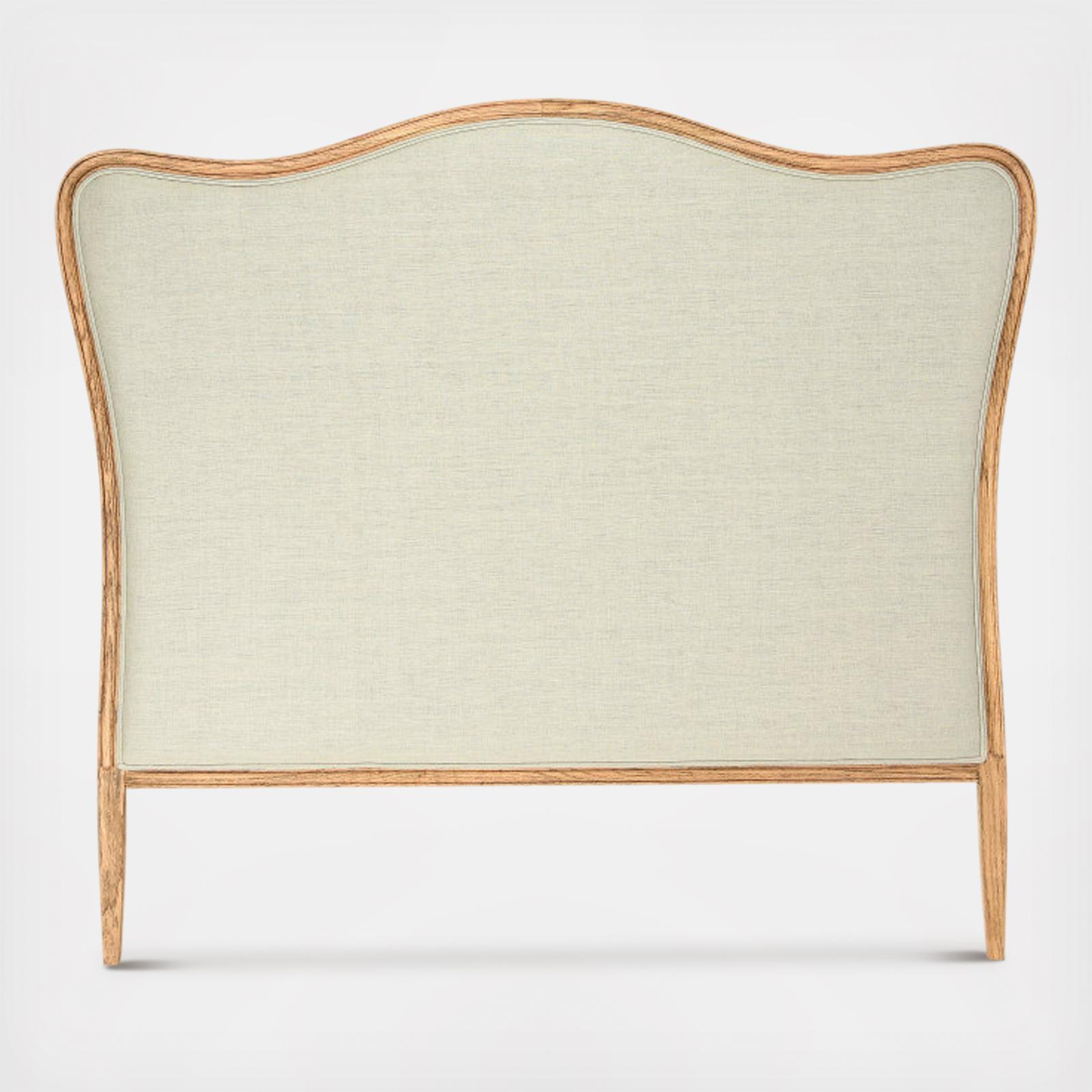 Oak & Linen Headboard