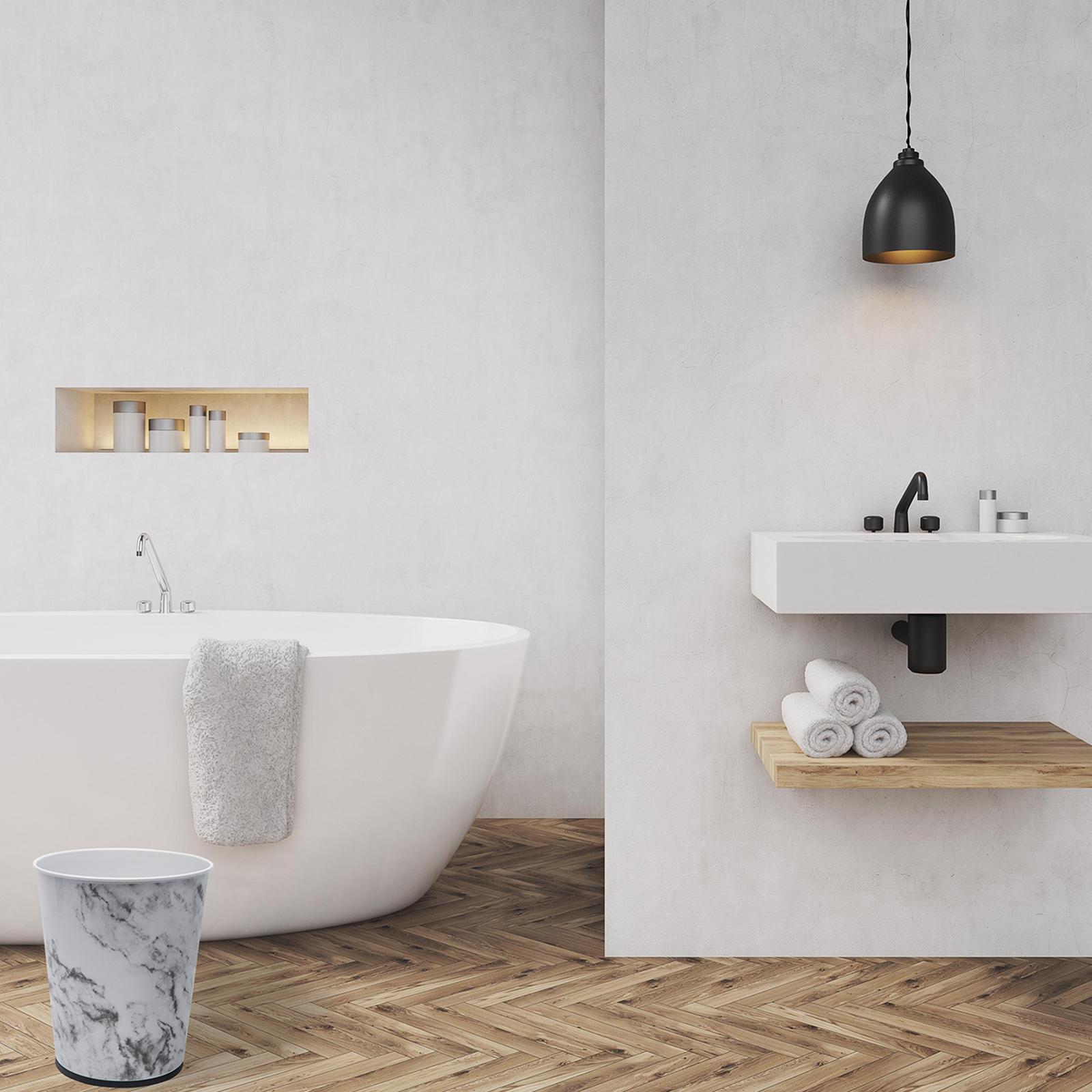 Marble Design Bathroom Trash Can