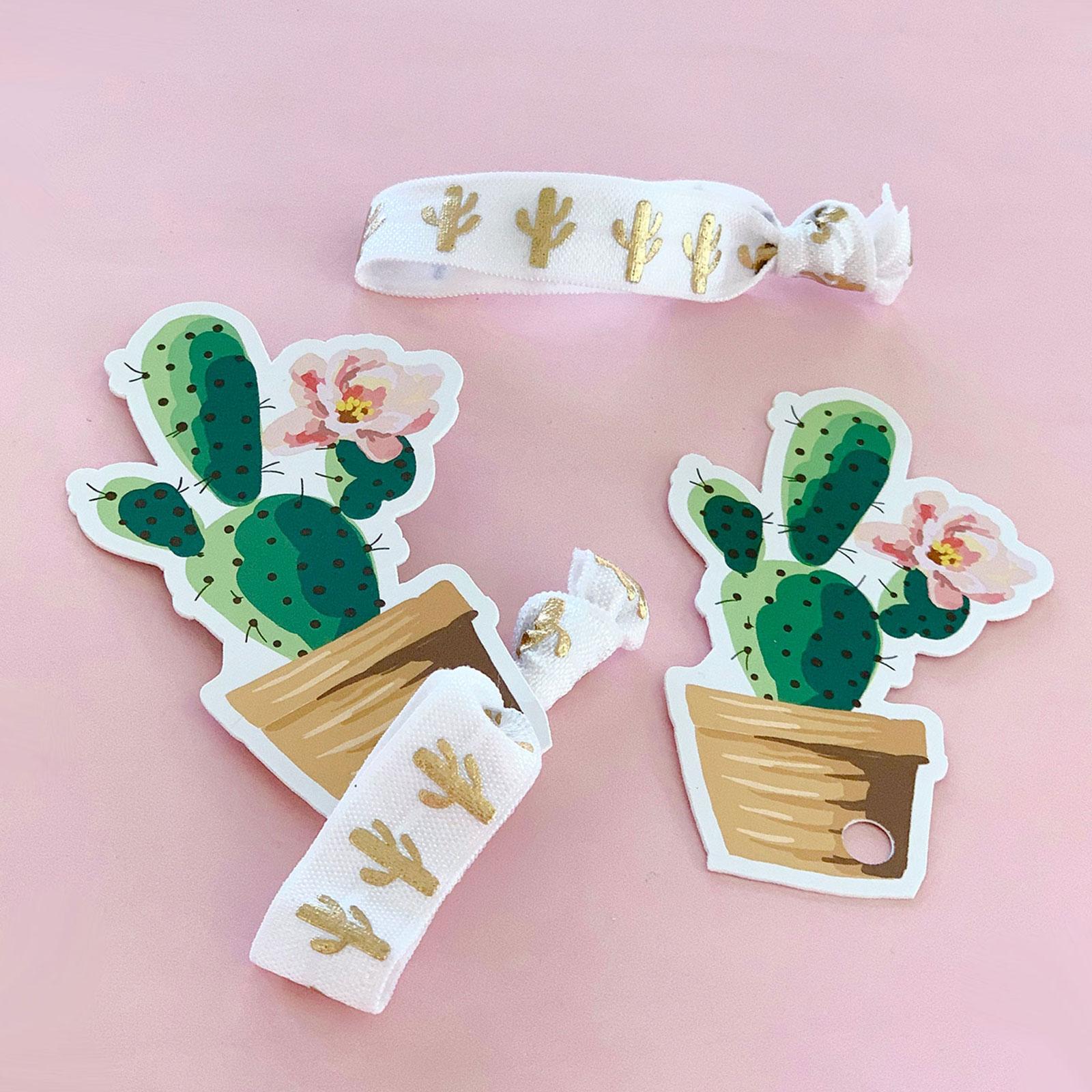 Cactus Hair Ties, Set of 6