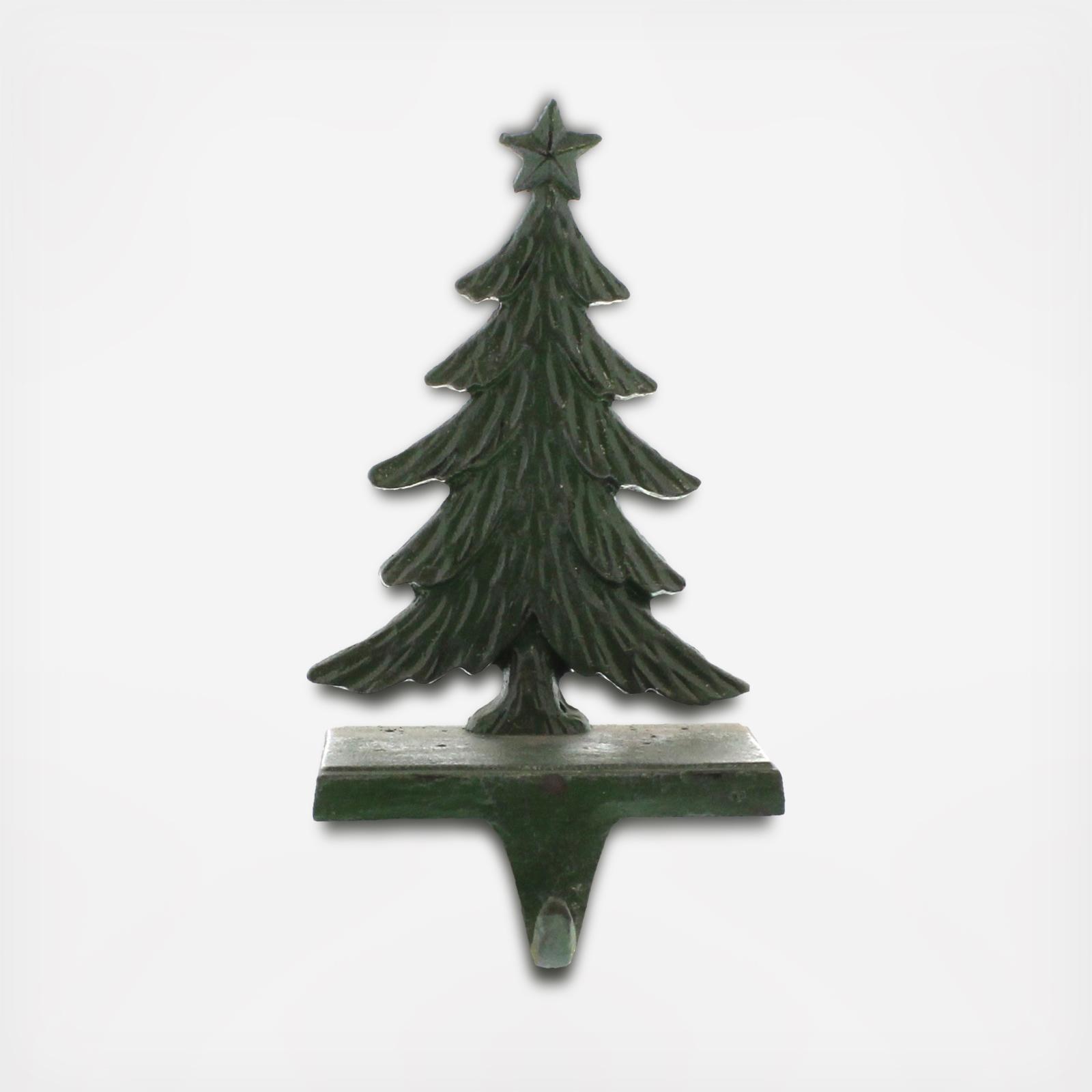 Christmas Tree Cast Iron Stocking Holder