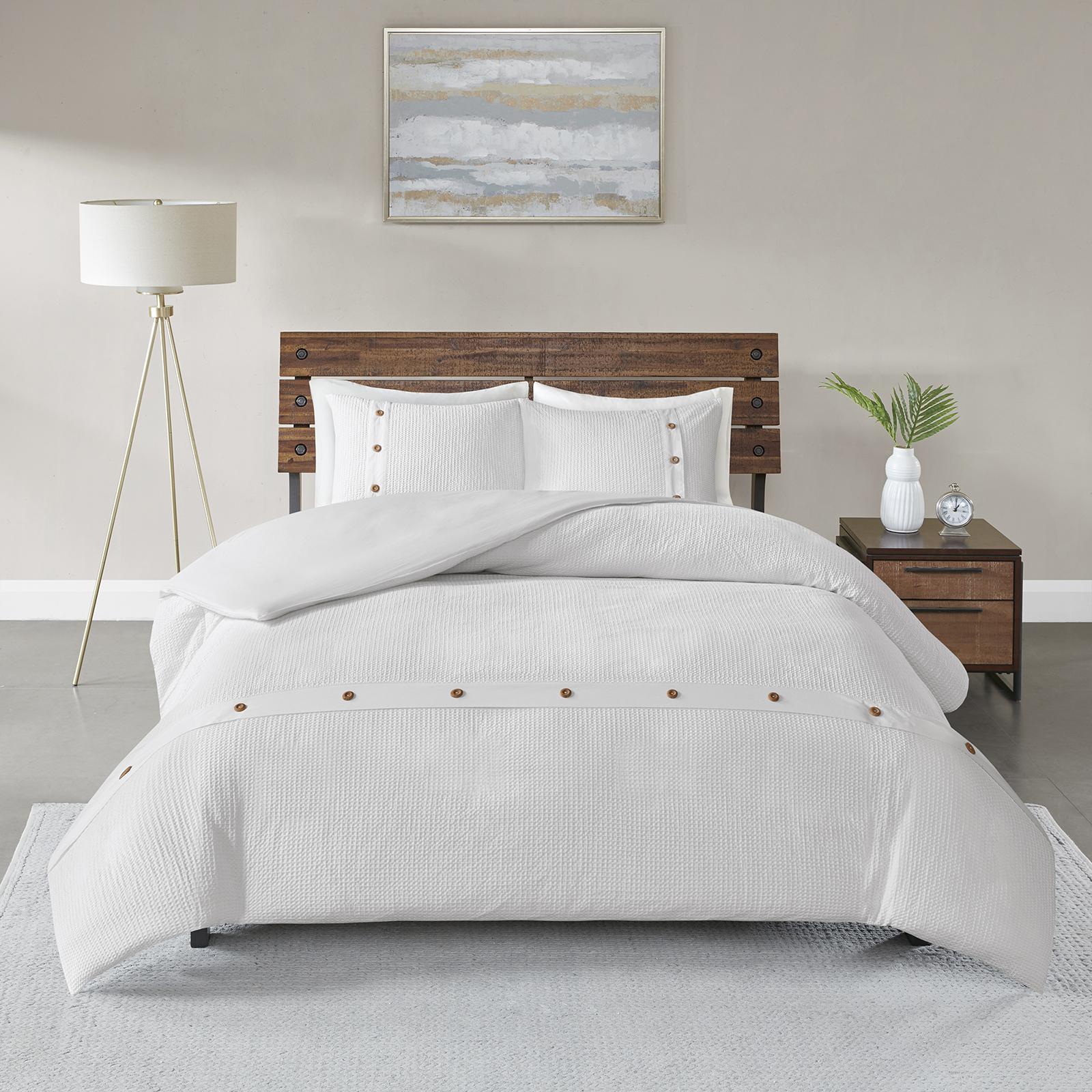 Finley 3-Piece Cotton Waffle Weave Duvet Cover Set
