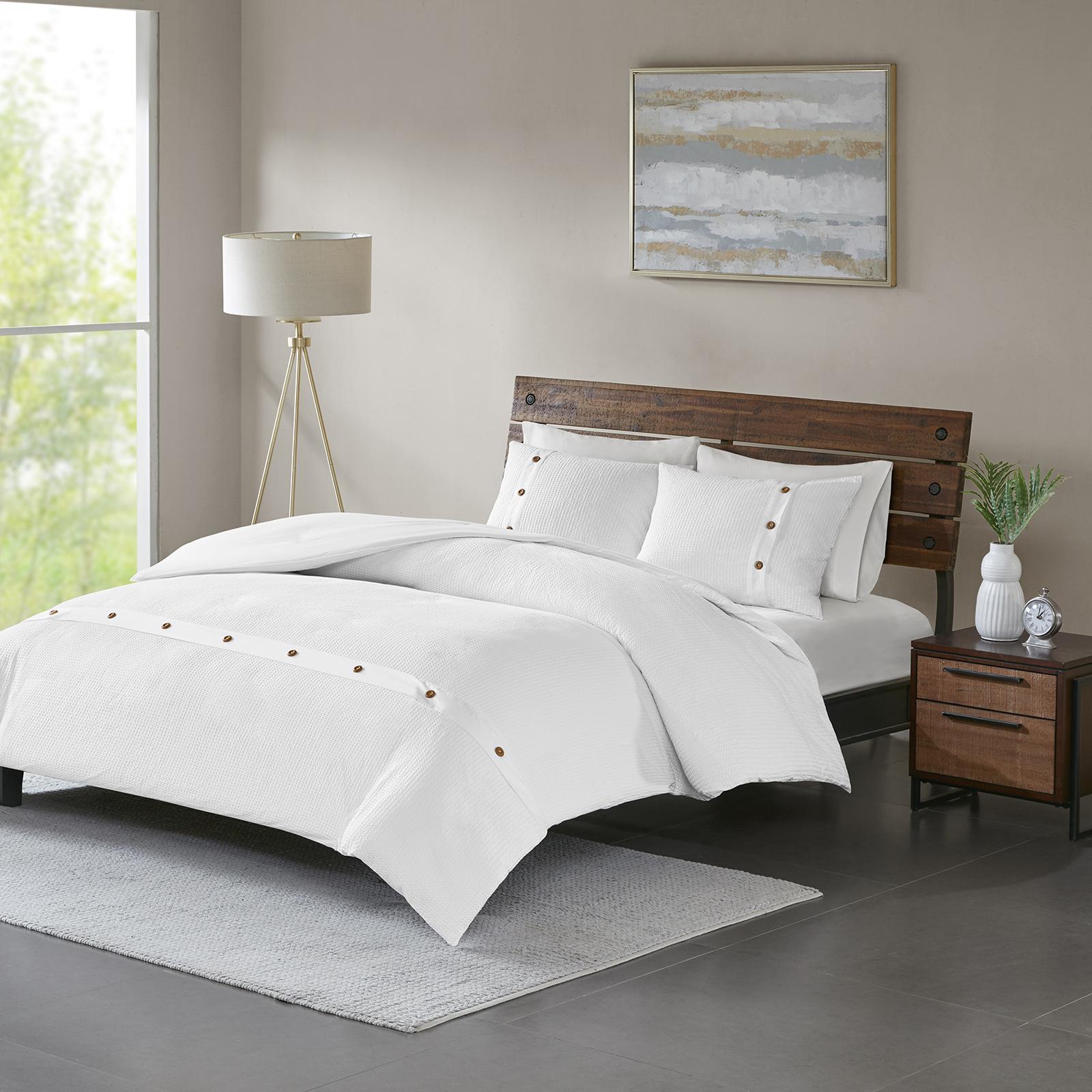 Finley 3-Piece Cotton Waffle Weave Duvet Cover Set