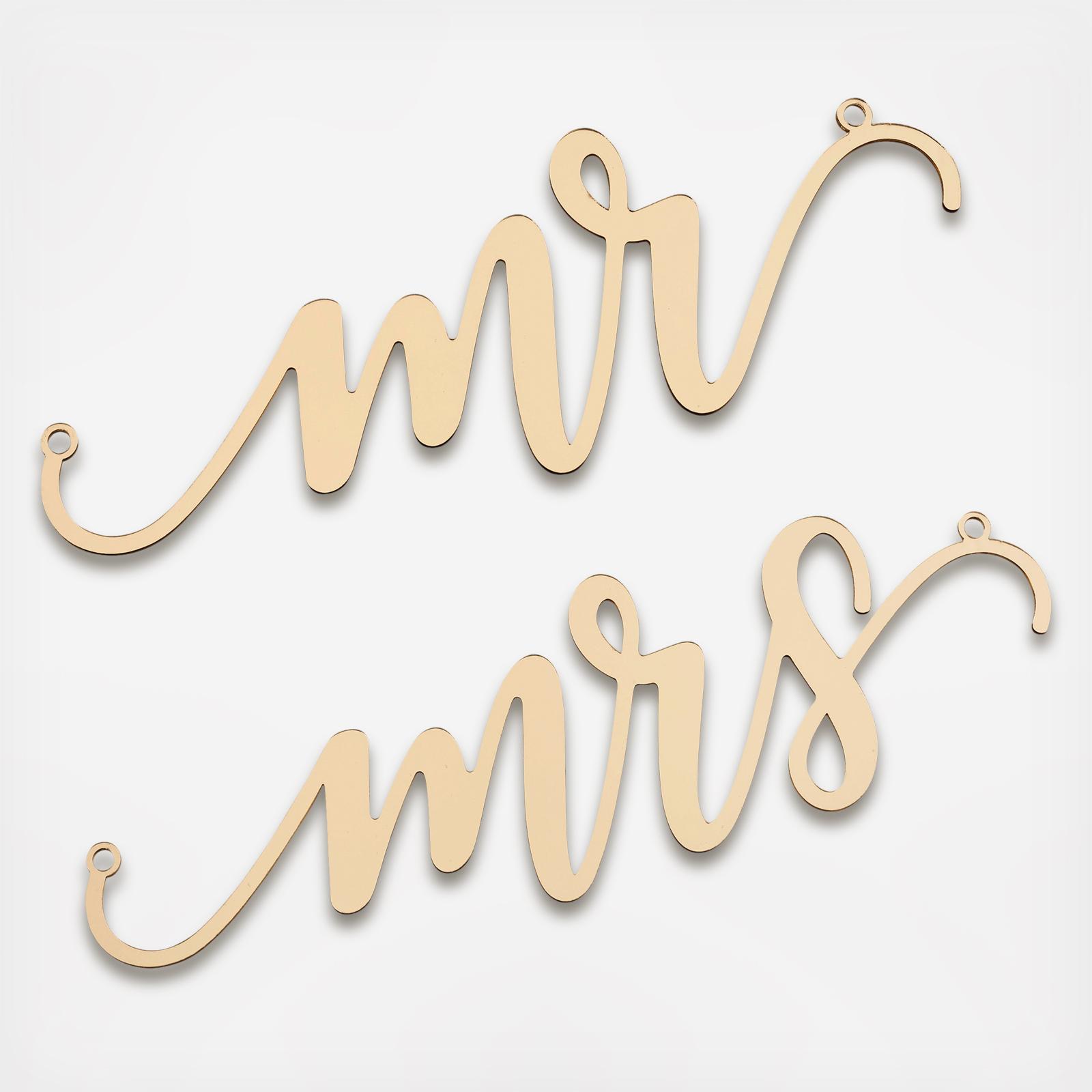 Mr. and Mrs. Chair Signs