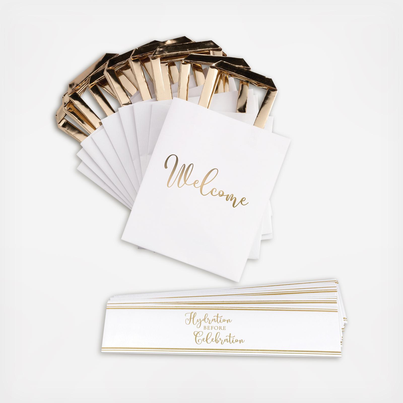 Wedding Welcome Bags with Bottle Wraps Set