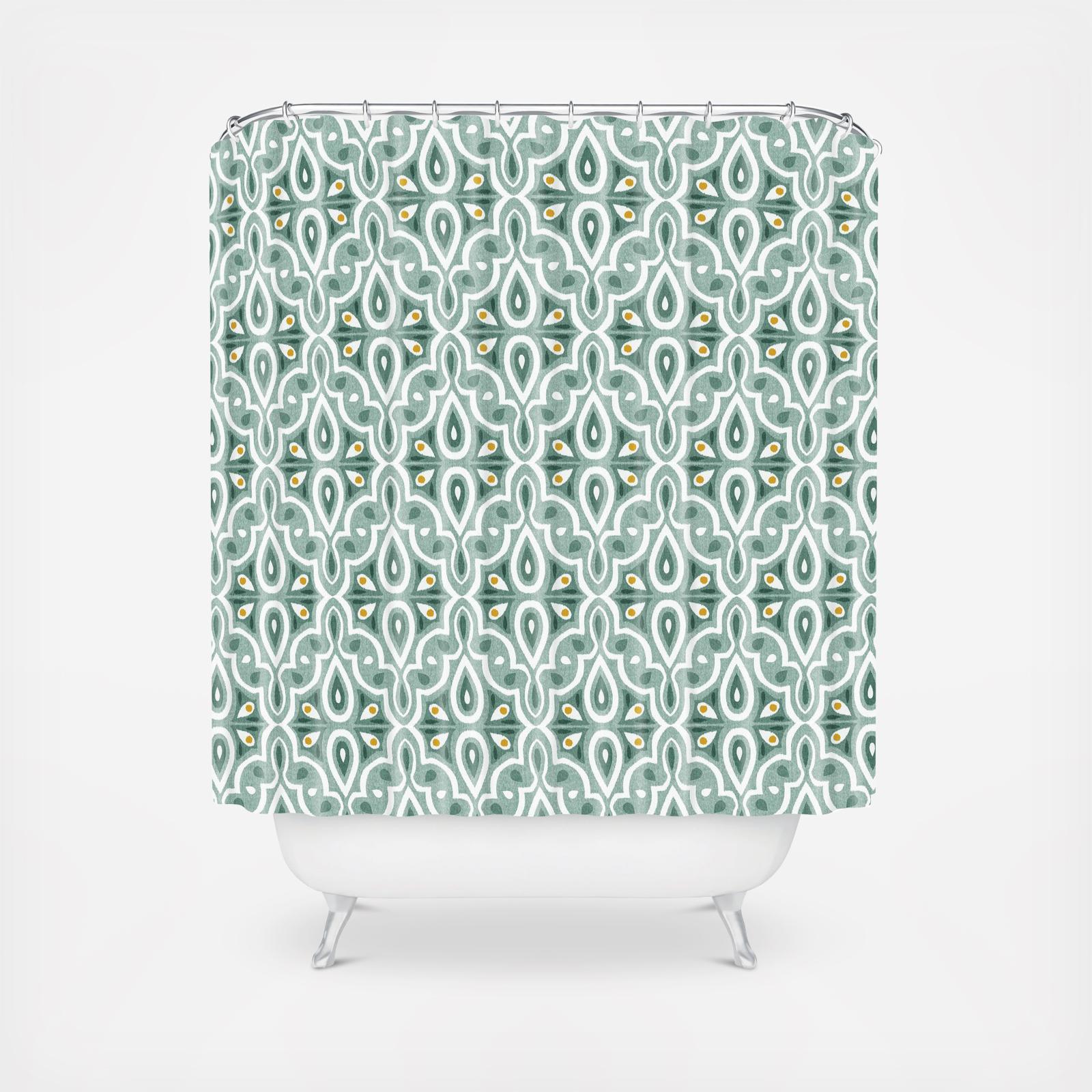 Broderie Eucalyptus Shower Curtain