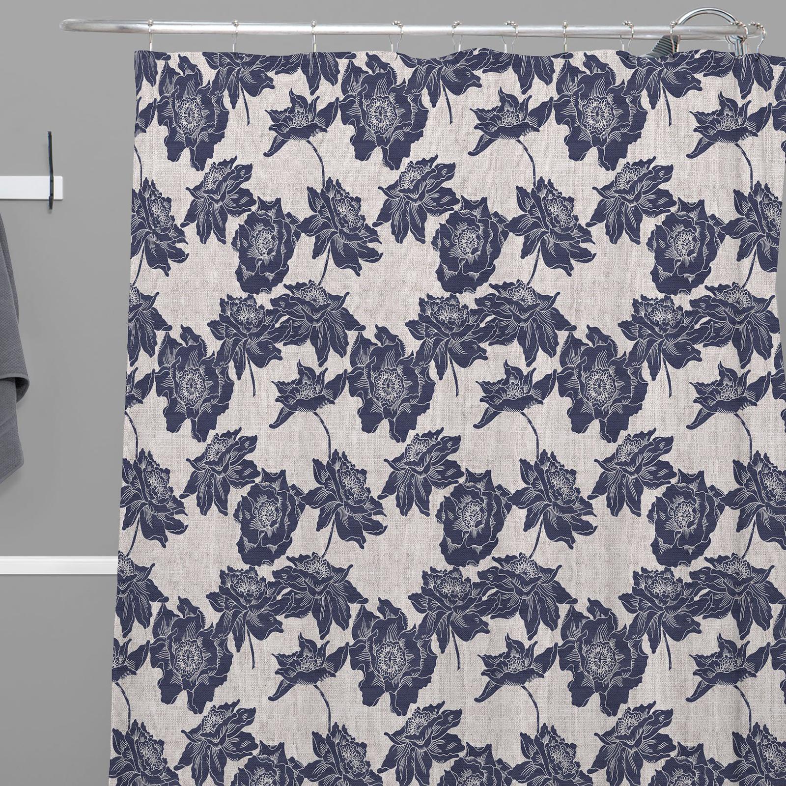 Ekko Dark Poppy Shower Curtain