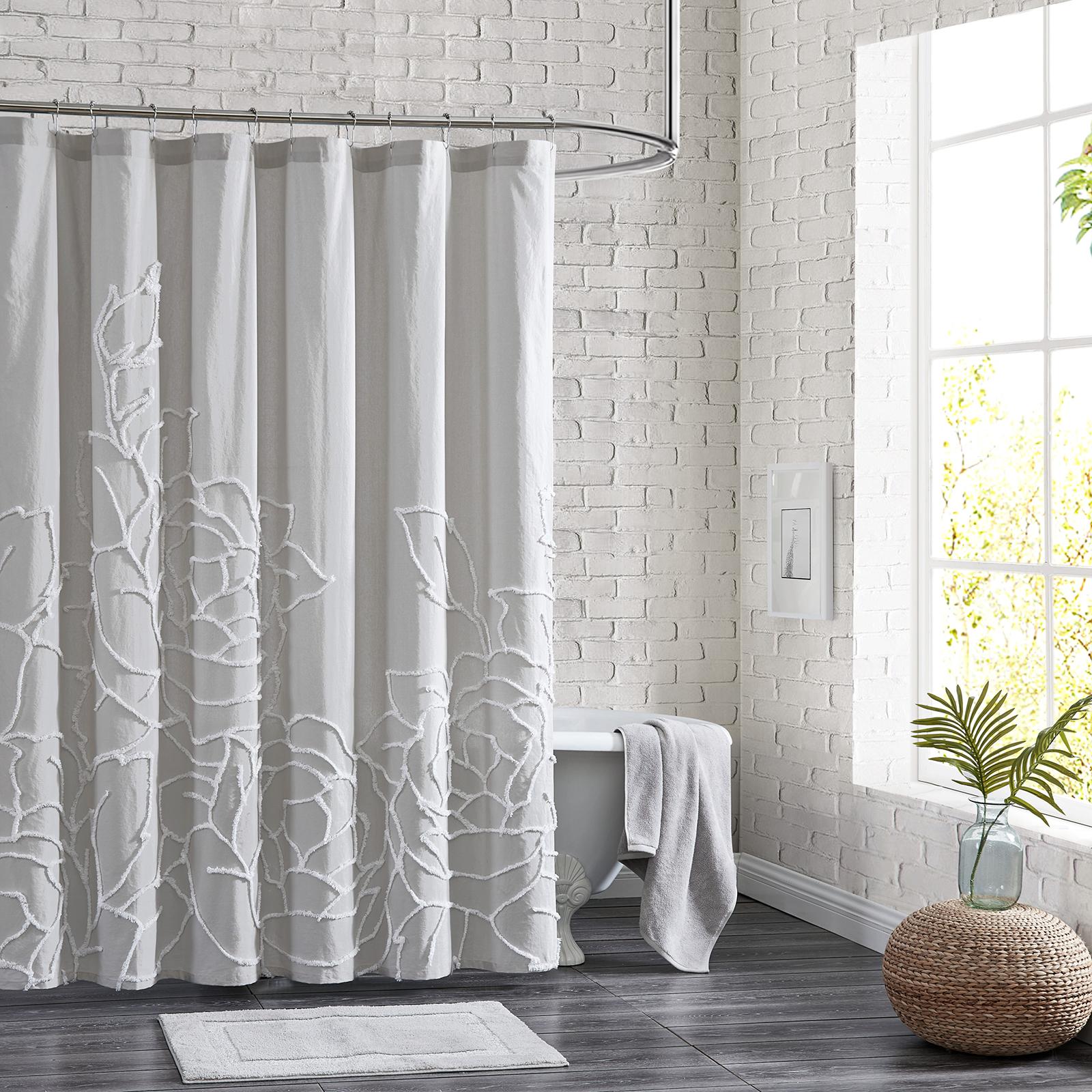Chenille Rose Shower Curtain