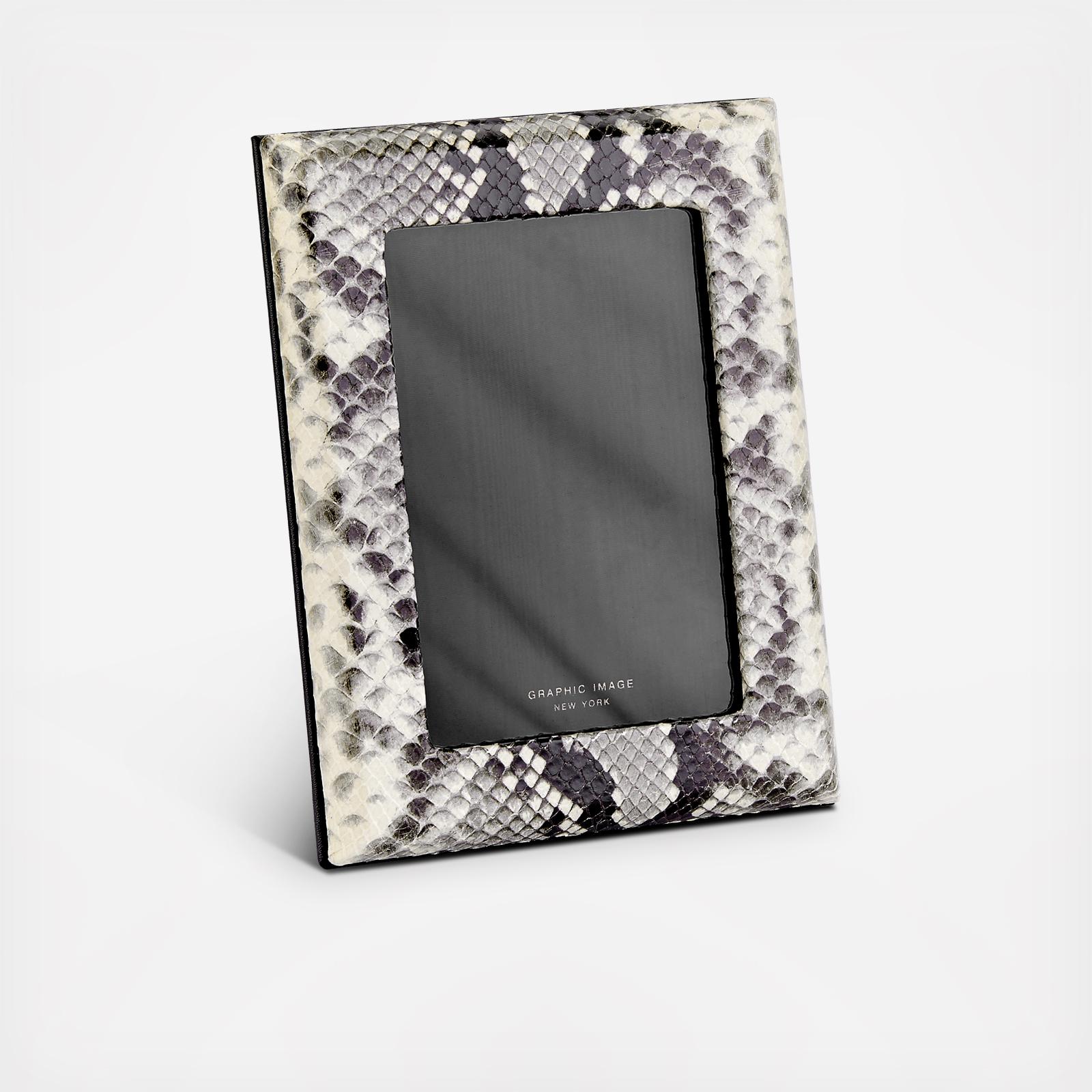 5 X 7 Embossed Python Leather Picture Frame