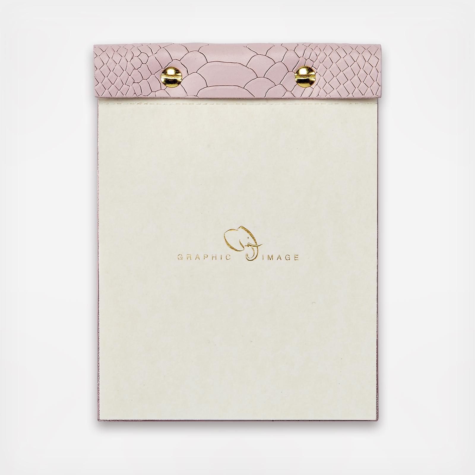 Embossed European Python Leather Notepad