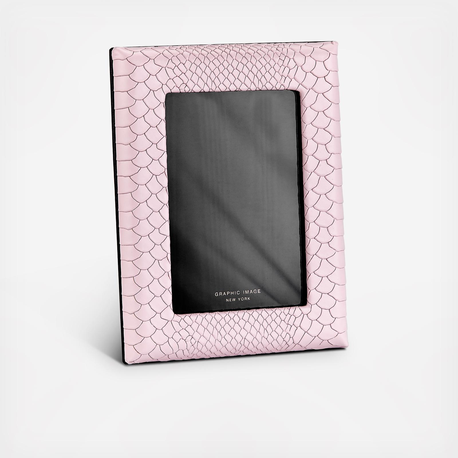 4 X 6 Embossed Python Leather Picture Frame