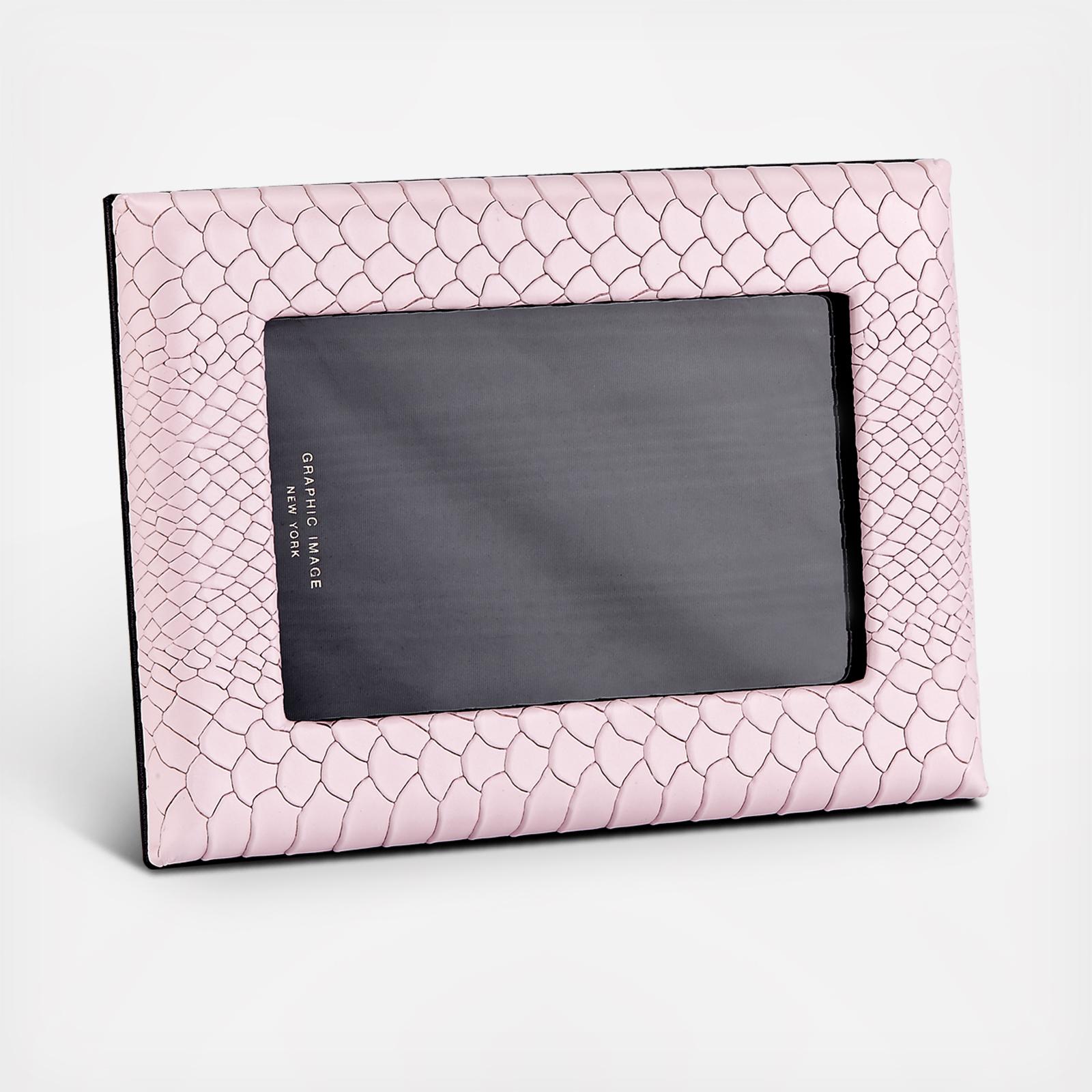 4 X 6 Embossed Python Leather Picture Frame