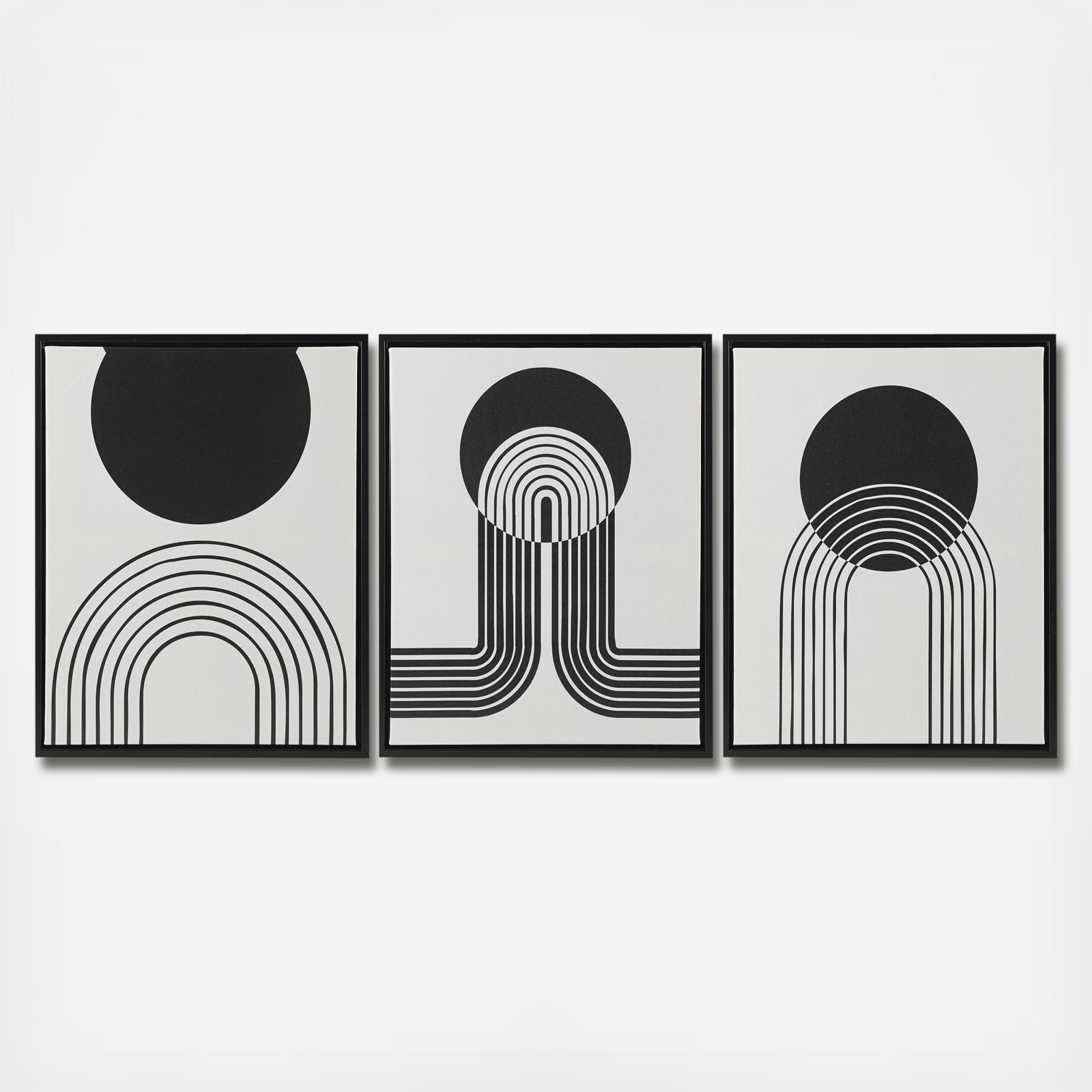 3-Piece Cosmic Curl Wall Art Set
