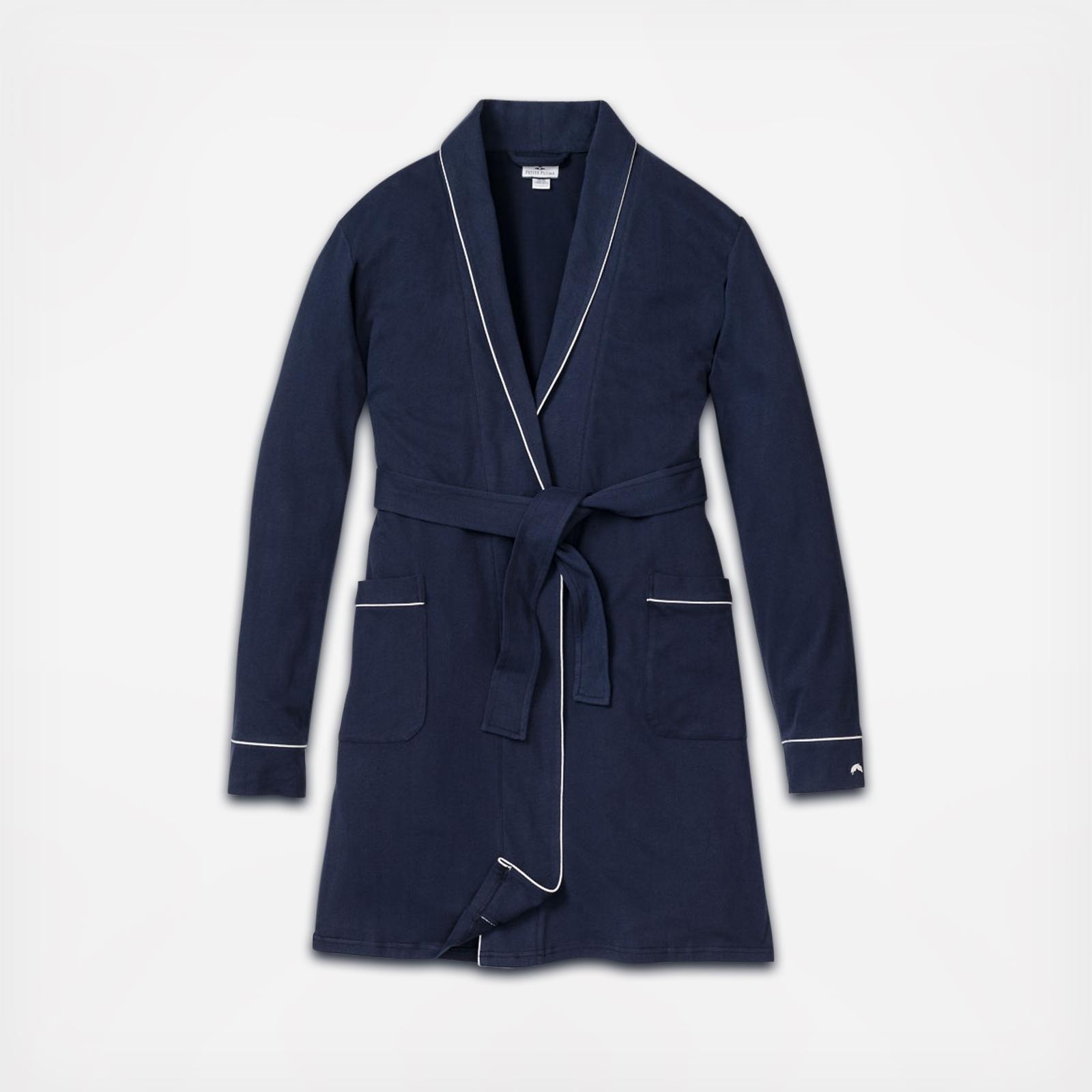 Men's Flannel Robe with Piping