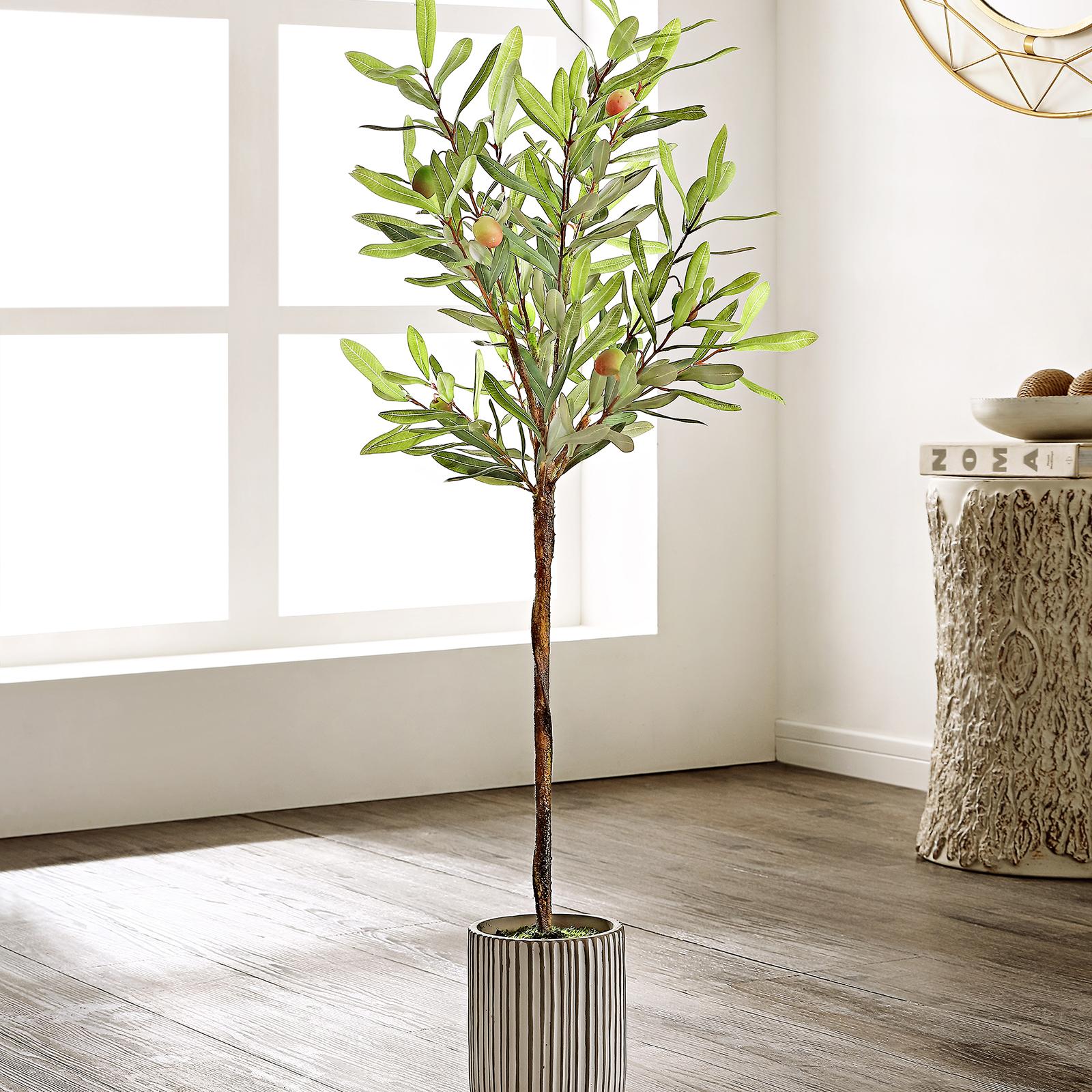 Faux Olive Potted Tree