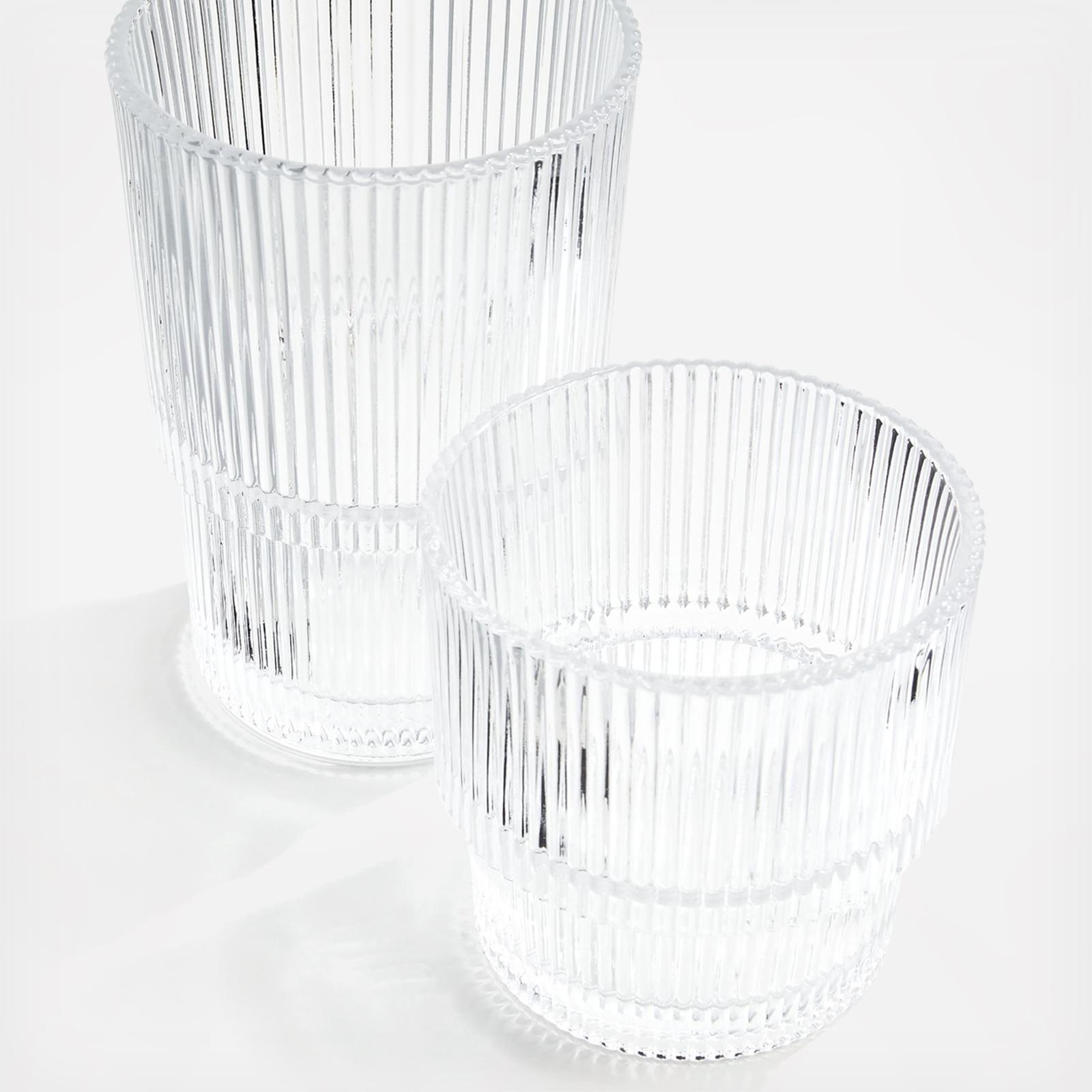 Atwell Ribbed Double Old Fashioned Glass, Set of 6