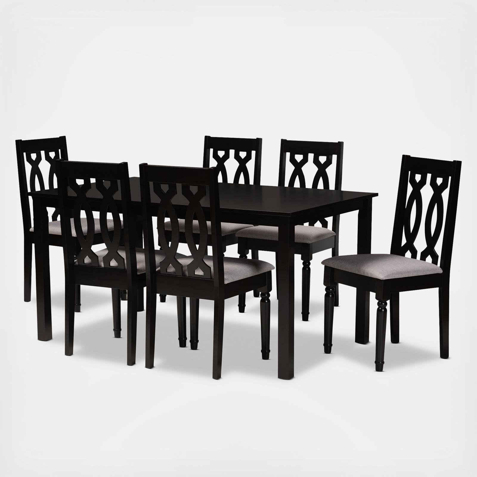 Cherese Upholstered 7-Piece Dining Set
