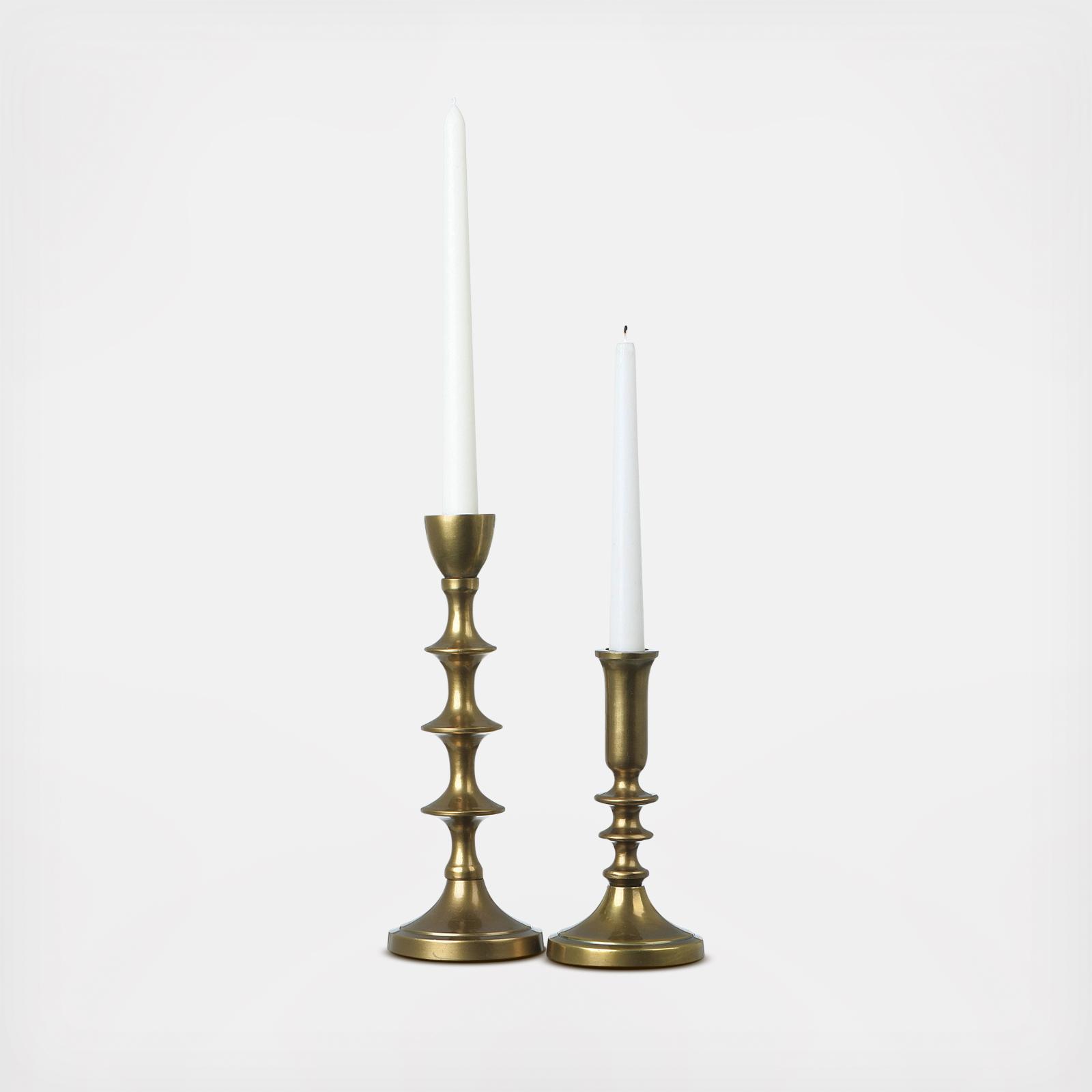 Decorative 2-Piece Taper Holder Set