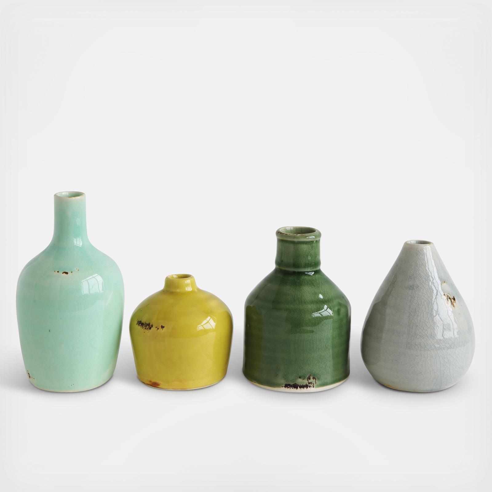 4-Piece Decorative Terracotta Vase Set