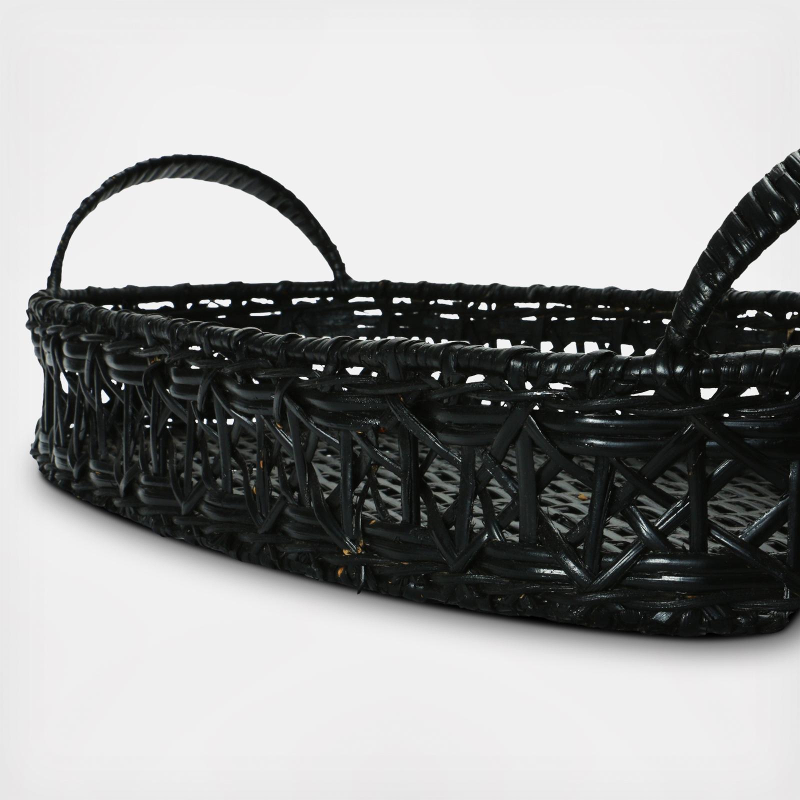 Decorative Hand-Woven Rattan Tray