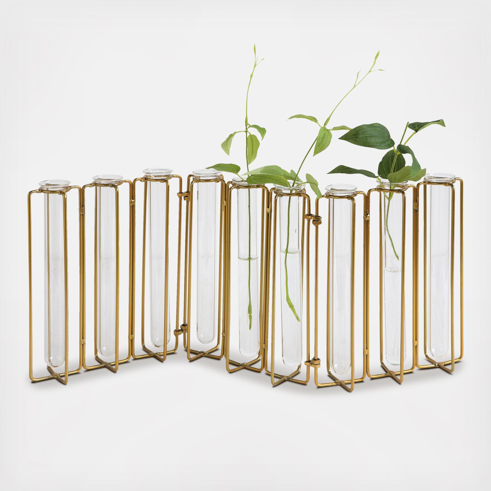 9-Piece Test Tube Glass Vase Set