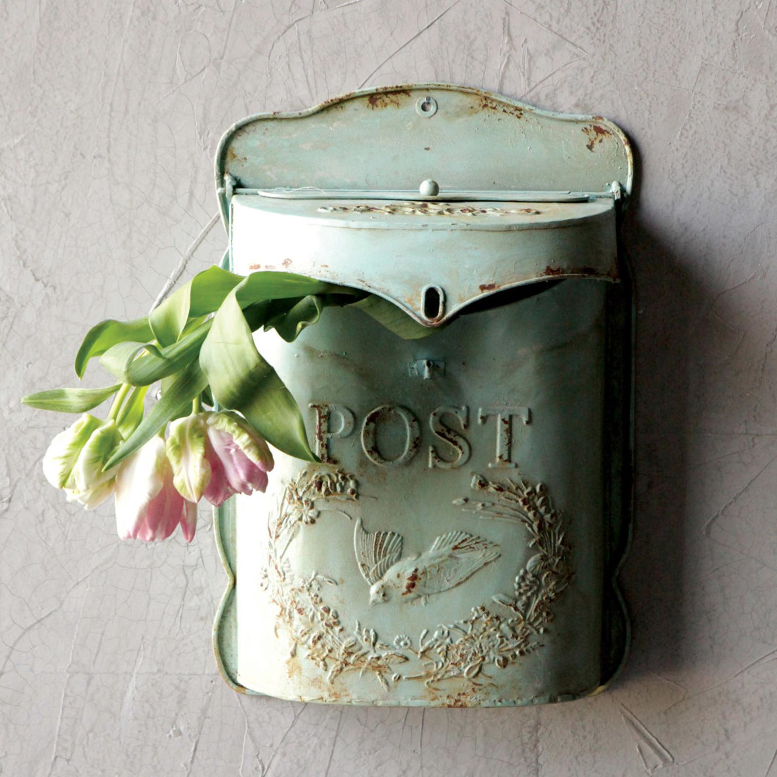 Embossed Post Box with Distressed Finish