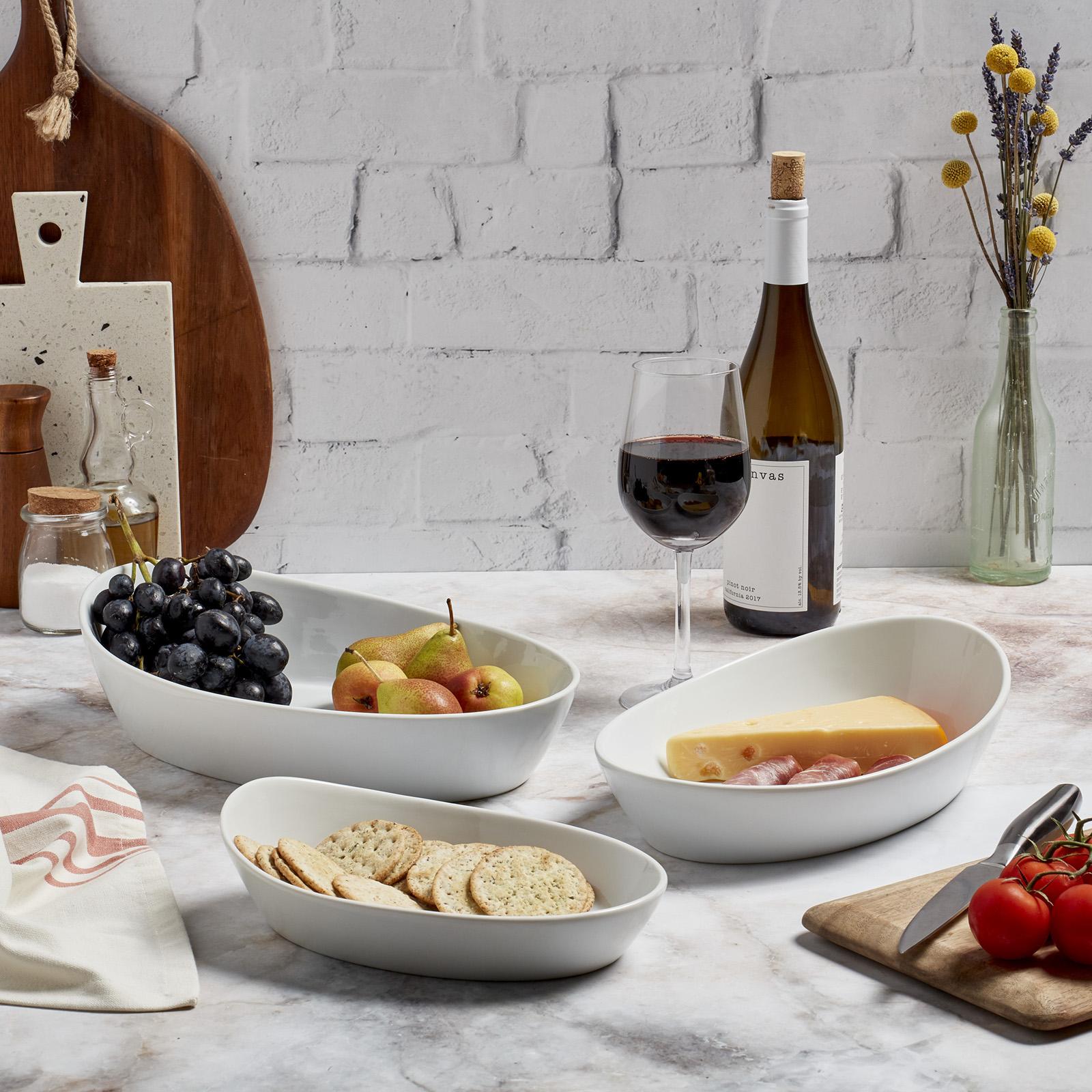 3-Piece Oval Serving Bowl Set