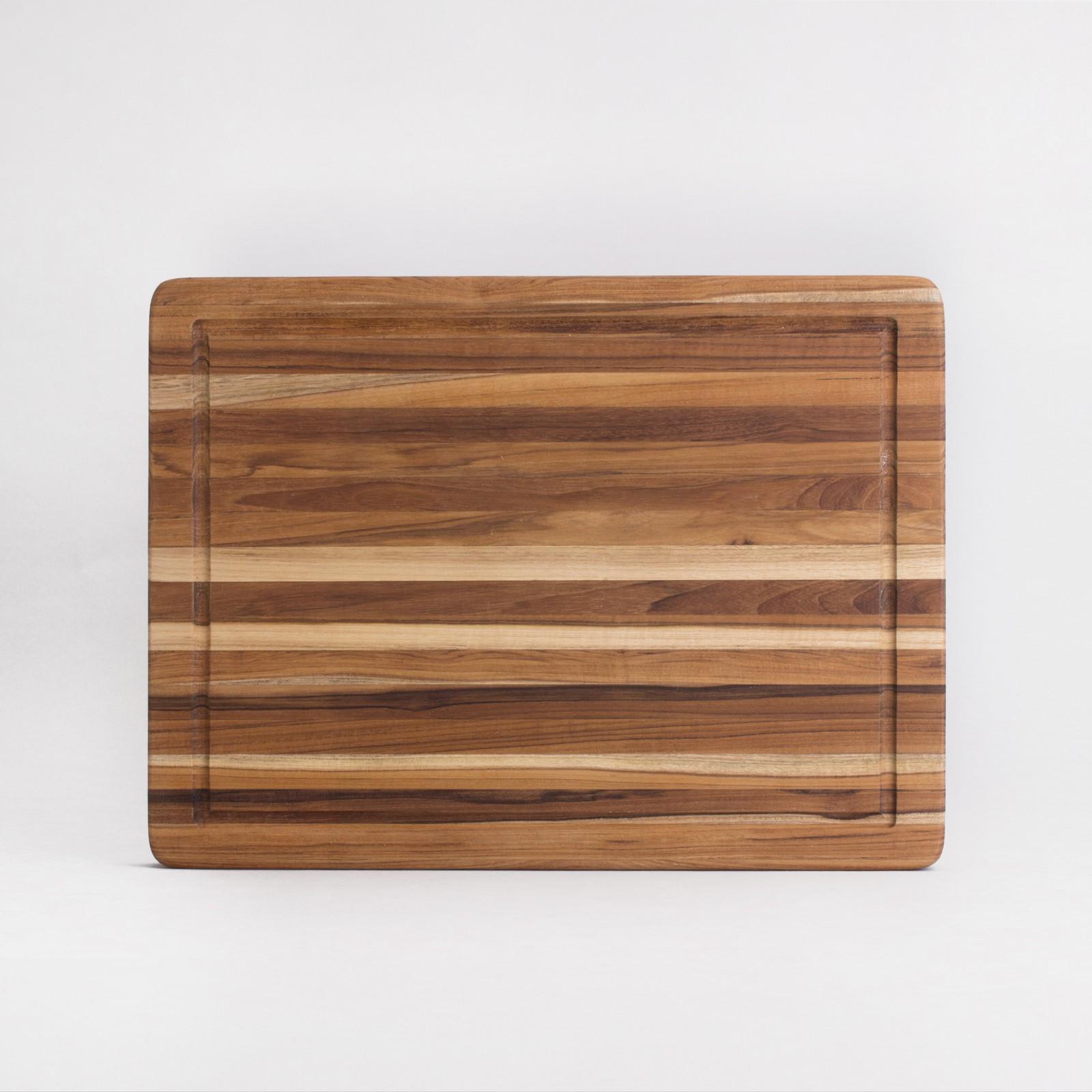 Rectangle Edge Grain Cutting Board with Juice Canal 20"x15"x1.5"