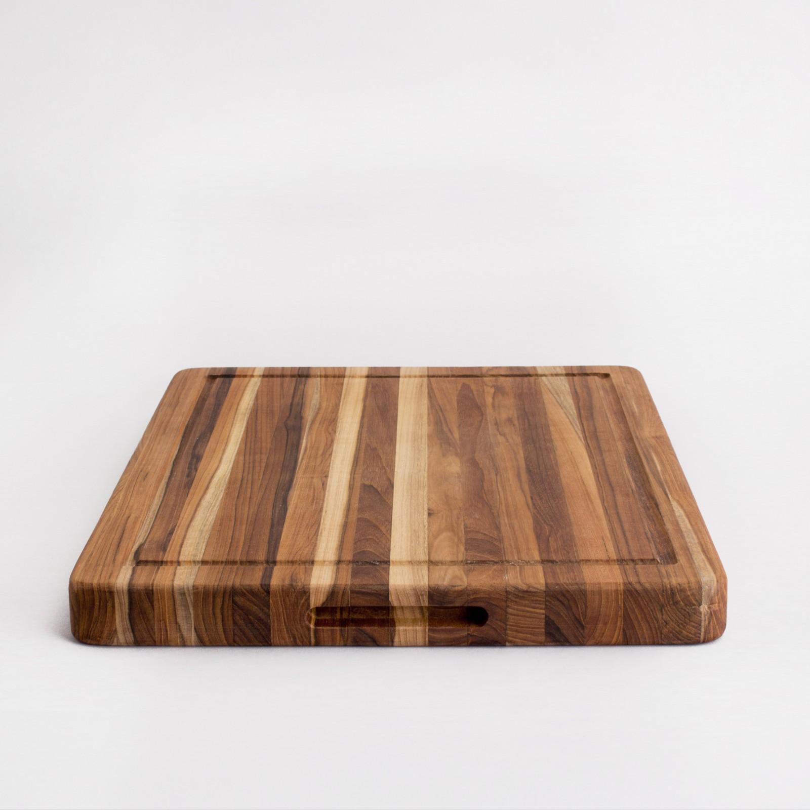 Rectangle Edge Grain Cutting Board with Juice Canal 20"x15"x1.5"