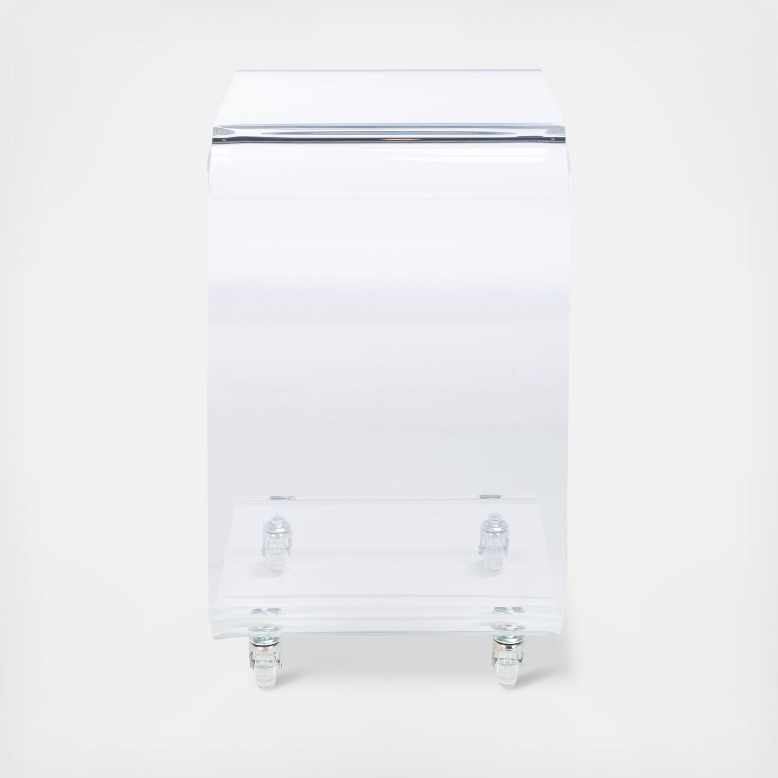 Rollins Acrylic Bar Cart
