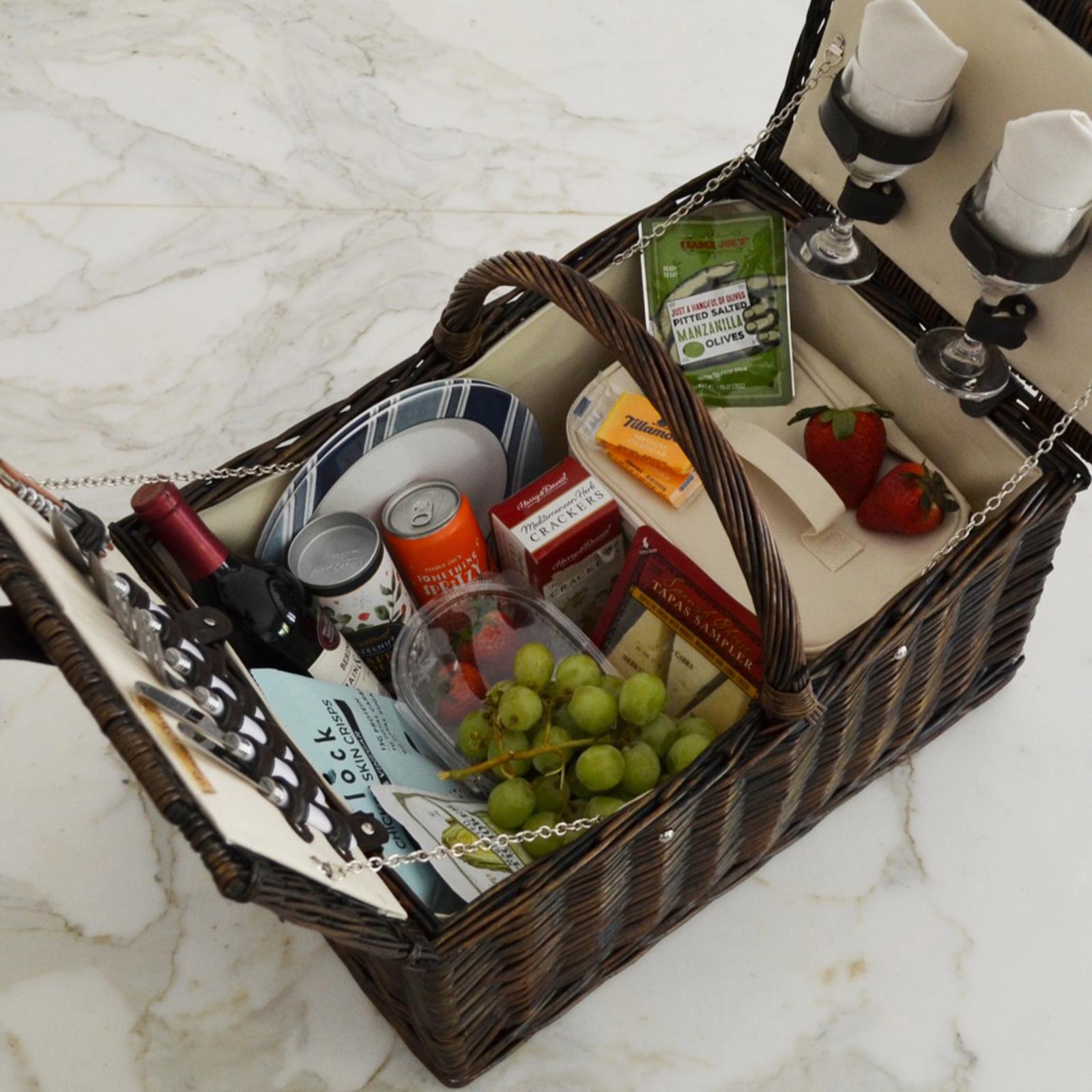 2-Person Willow Picnic Hamper