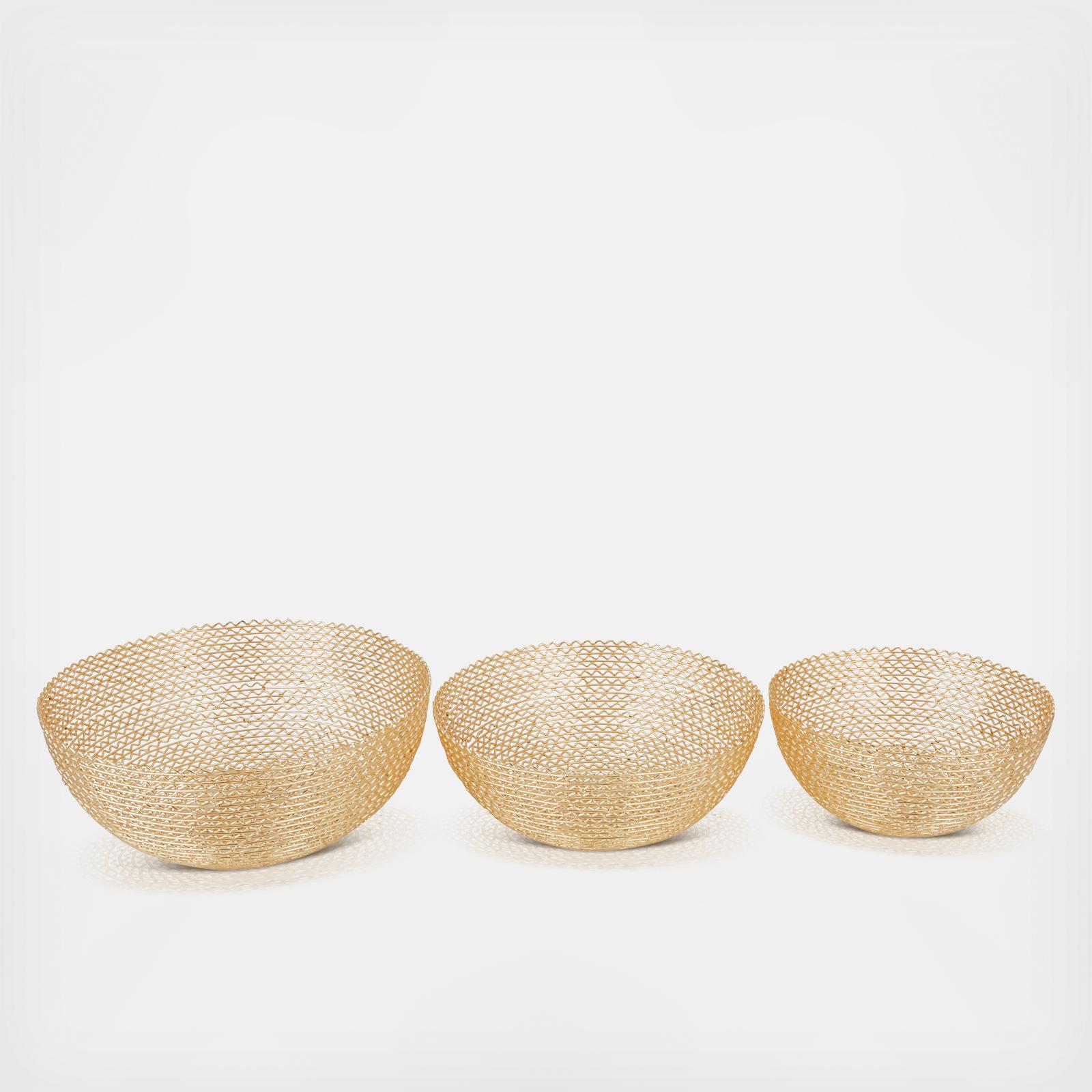 Golden Glam Decorative Bowl, Set of 3
