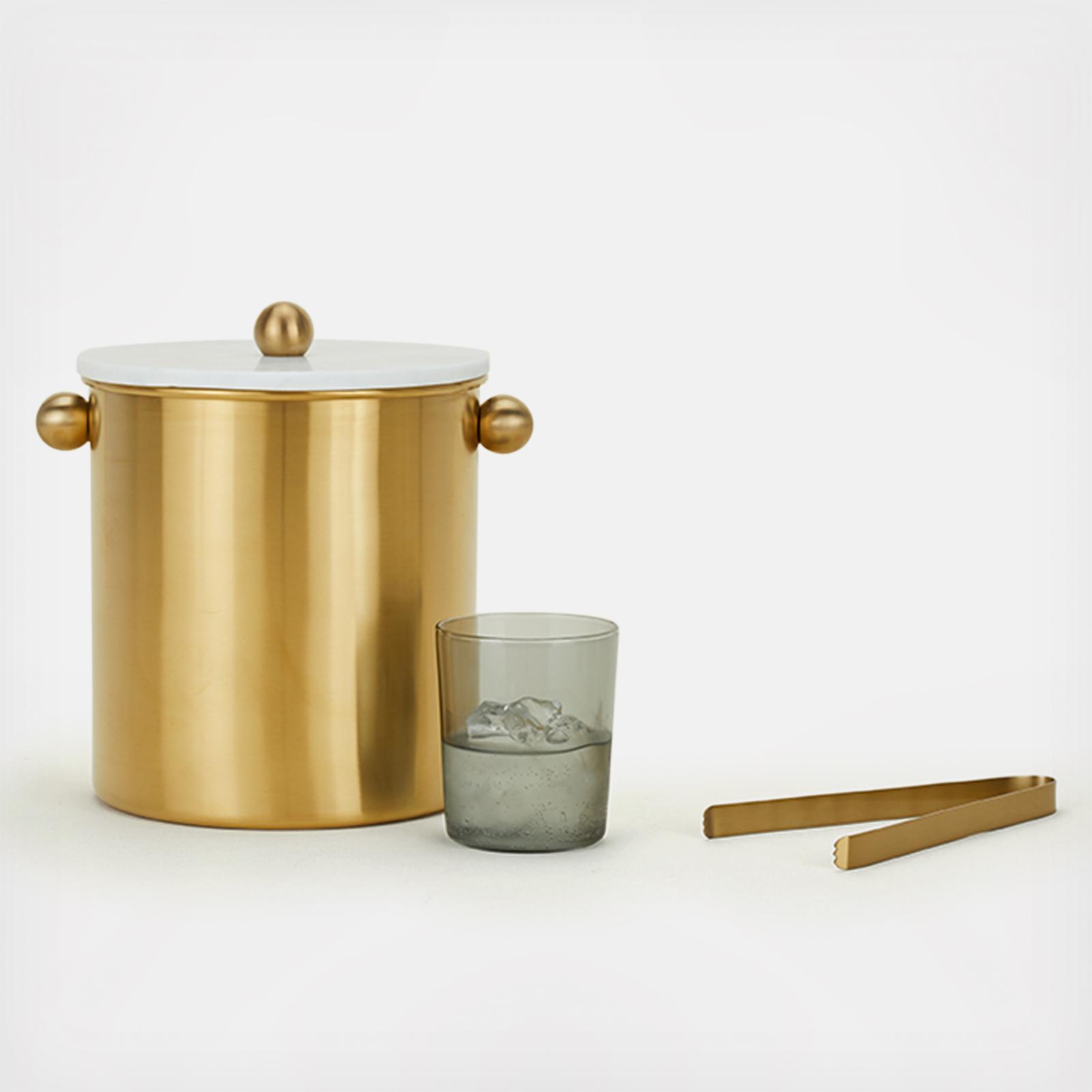 Simple 2-Piece Bucket & Tong Set