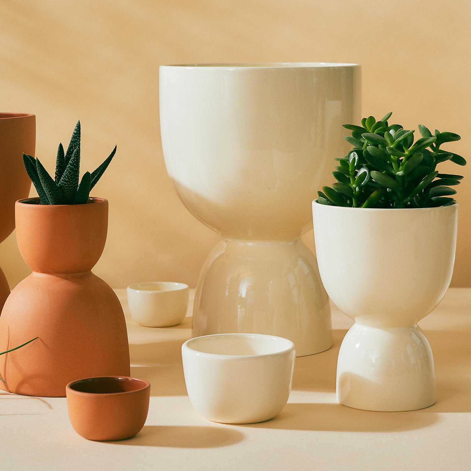 White Stacked Planter