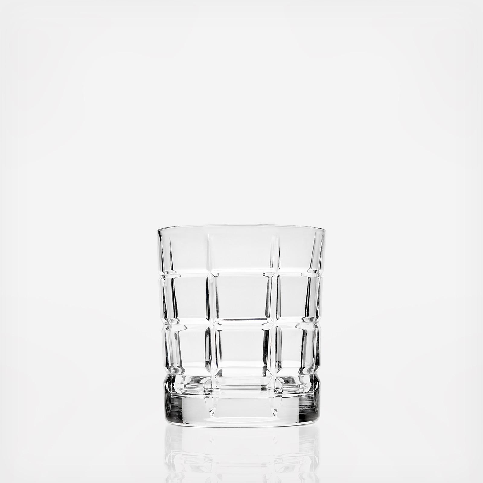 Plaid Double Old Fashioned Glass, Set of 4