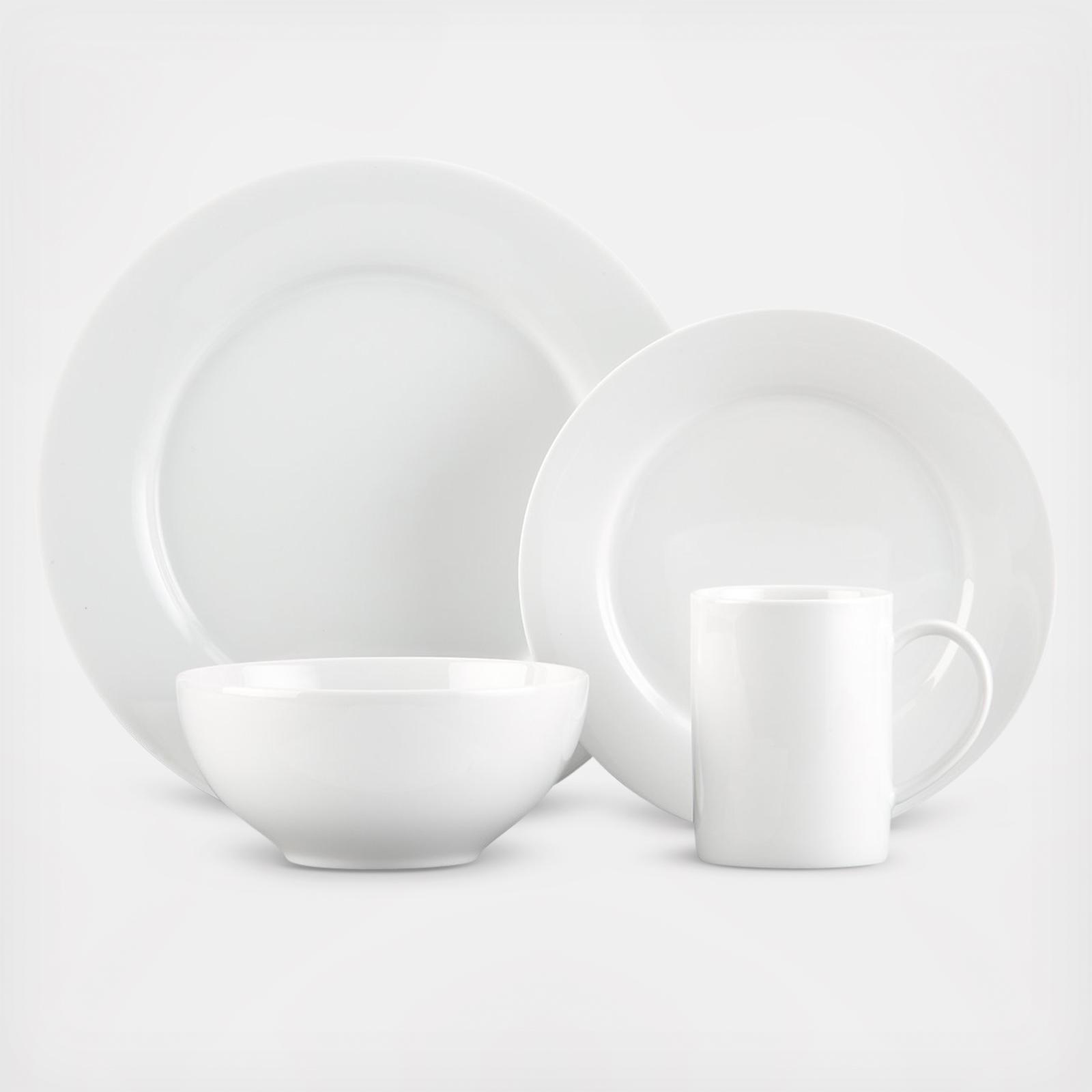 Aspen Rimmed 4-Piece Place Setting, Service for 1