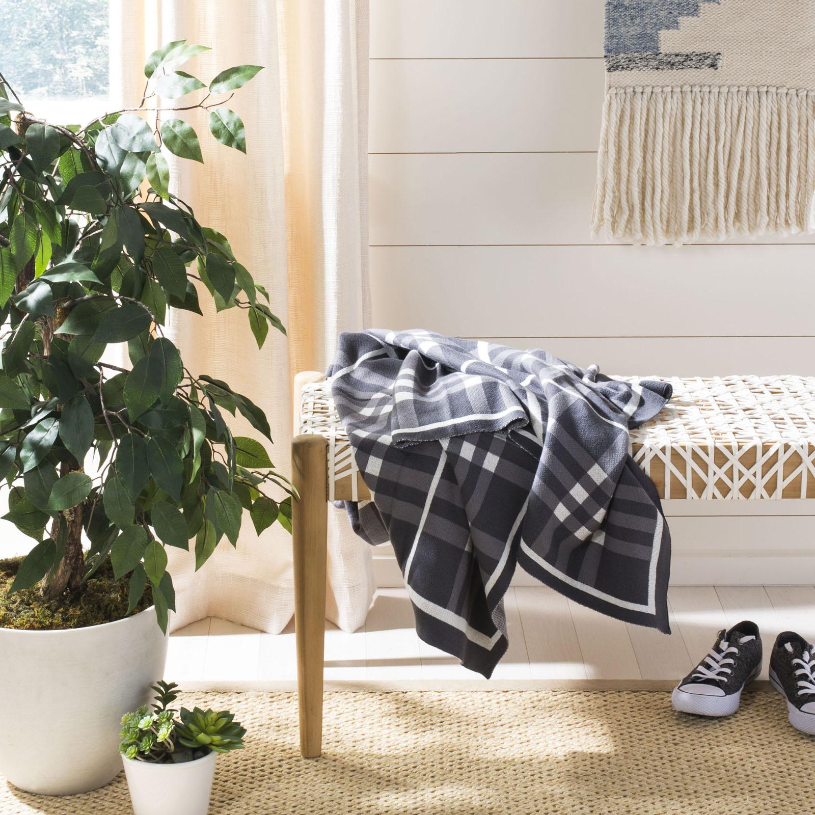 Unity Gingham Knit Throw Blanket