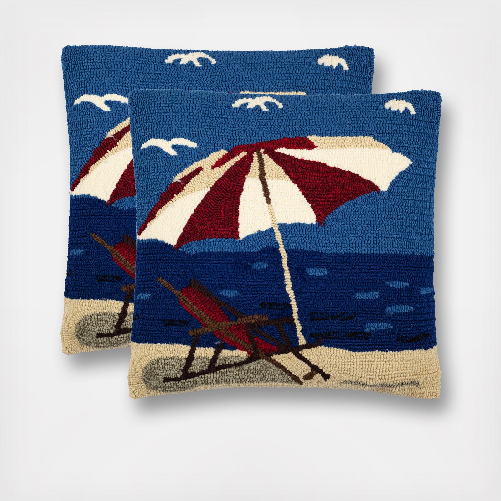 Beach Lounge Throw Pillow