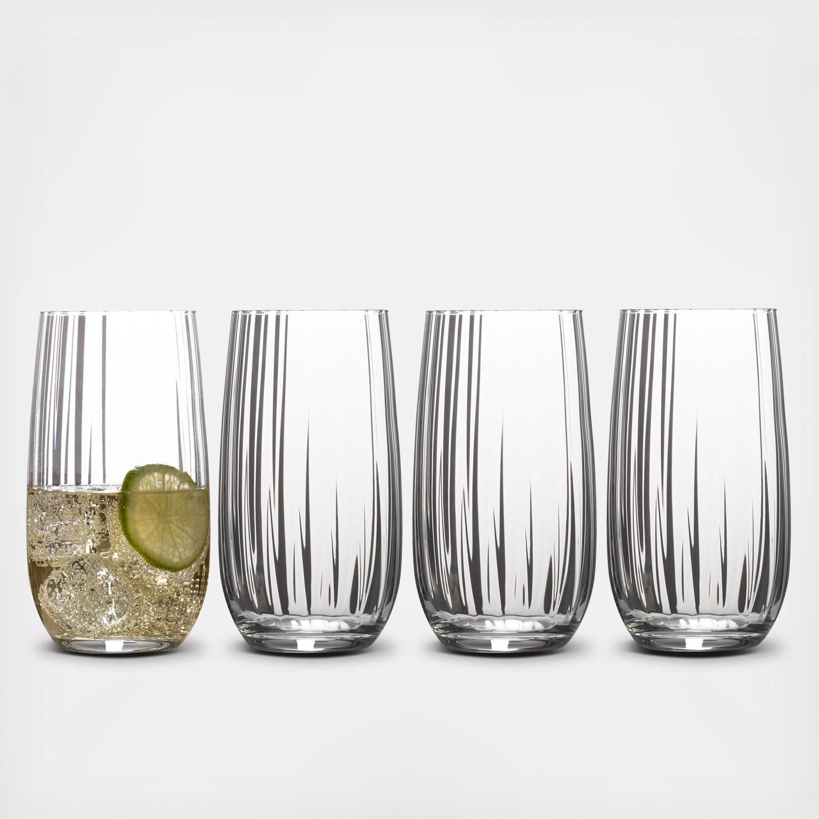 Gail Optic Highball Glass, Set of 4