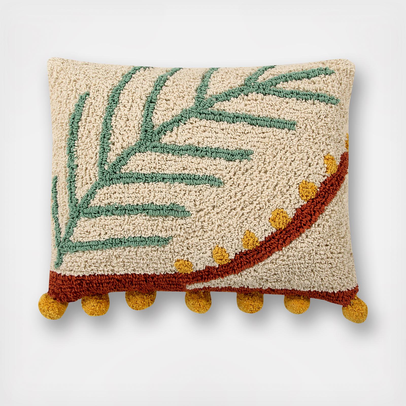 Washable Palm Throw Pillow