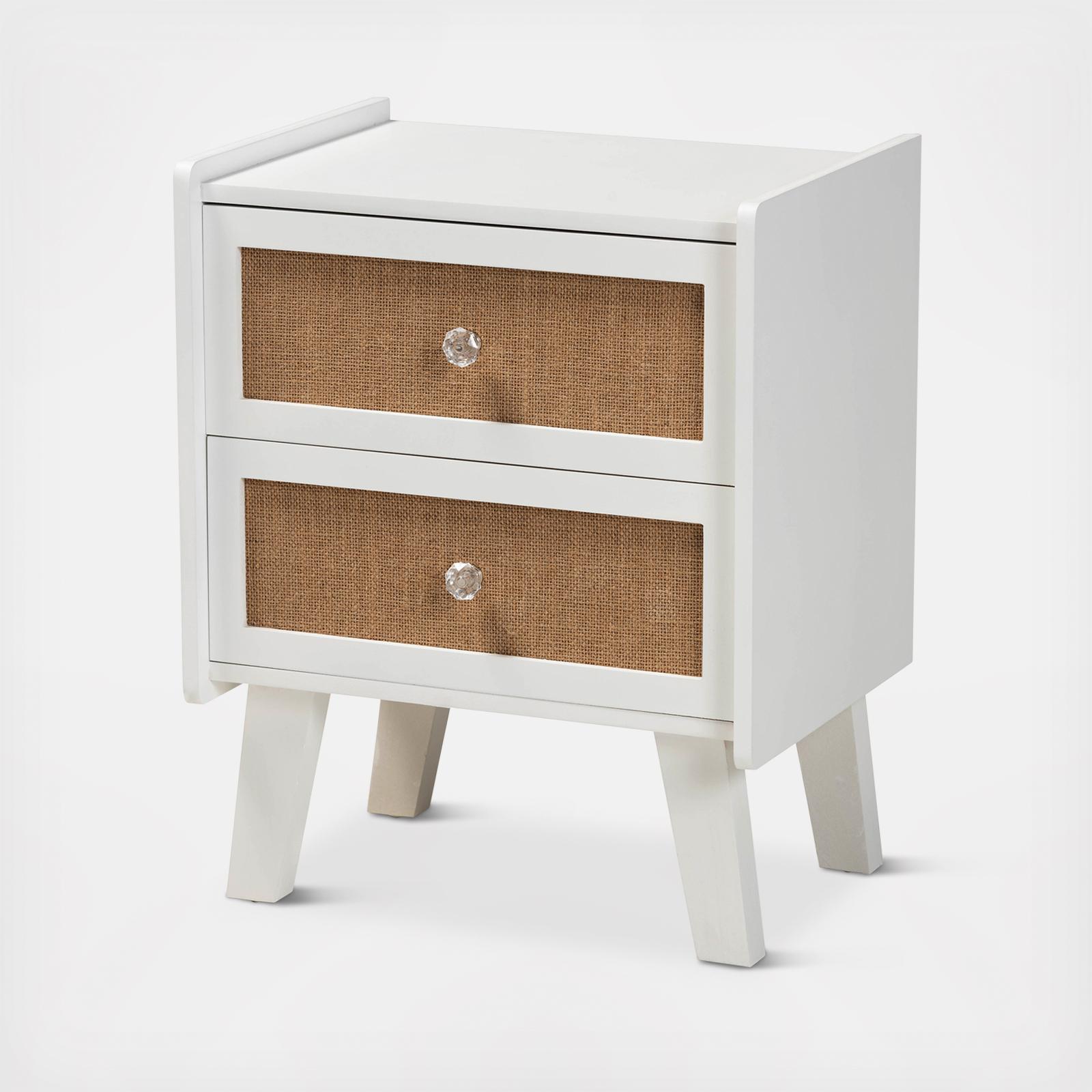 Balta Mid-Century Modern 2-Drawer Nightstand