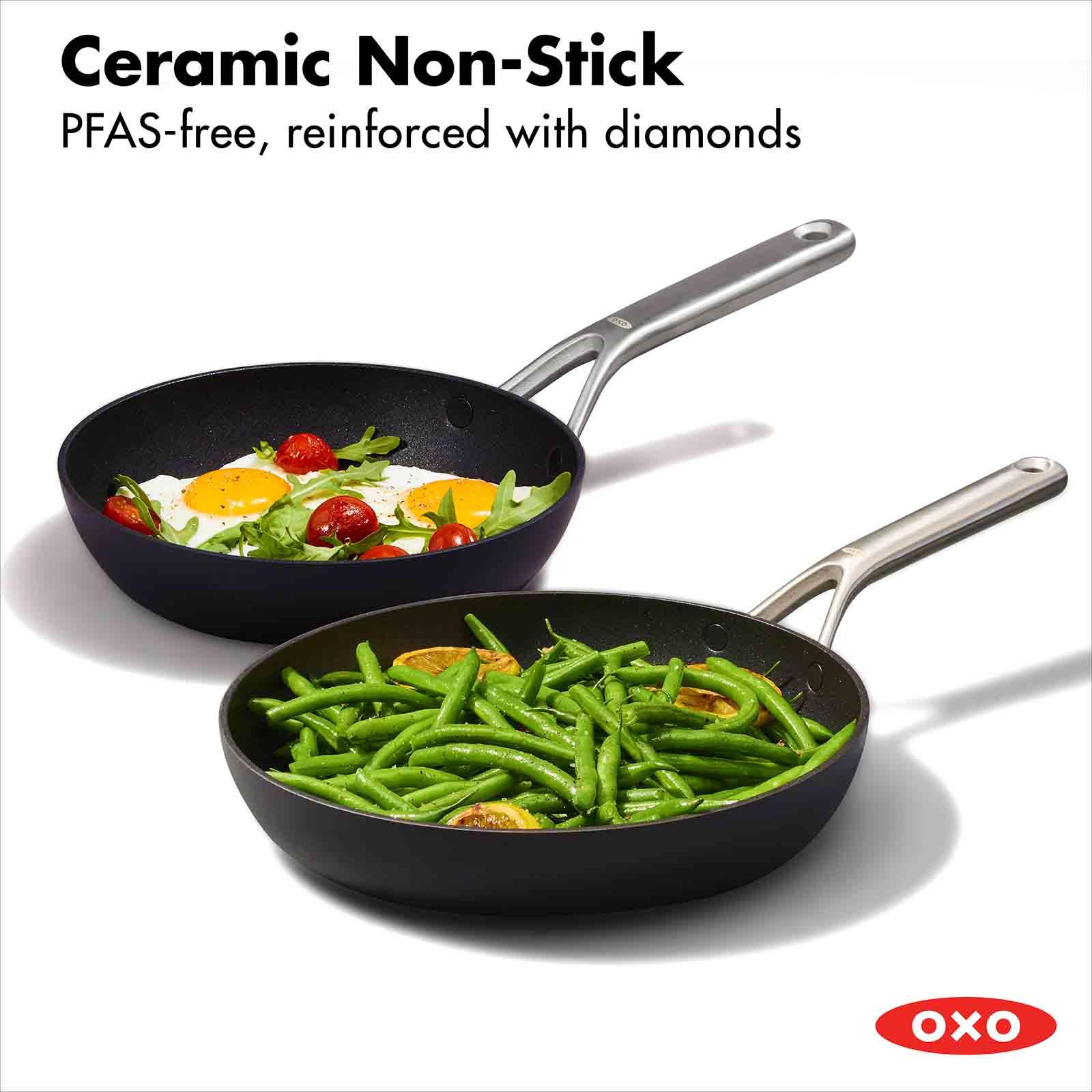 Ceramic Professional Non-Stick Fry Pan Set, 2-Piece