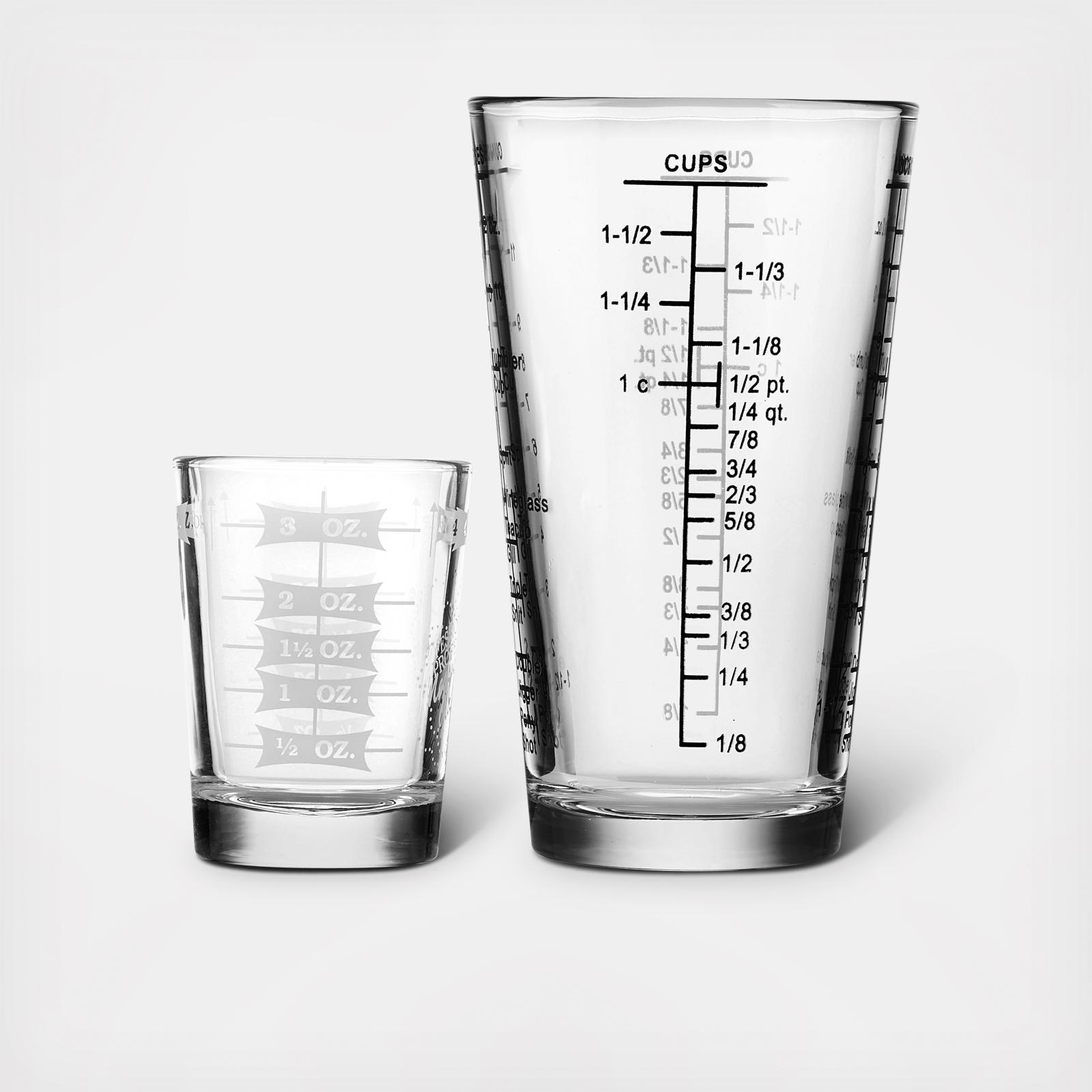 2-Piece Mixologist Essentials Measuring Glass Set