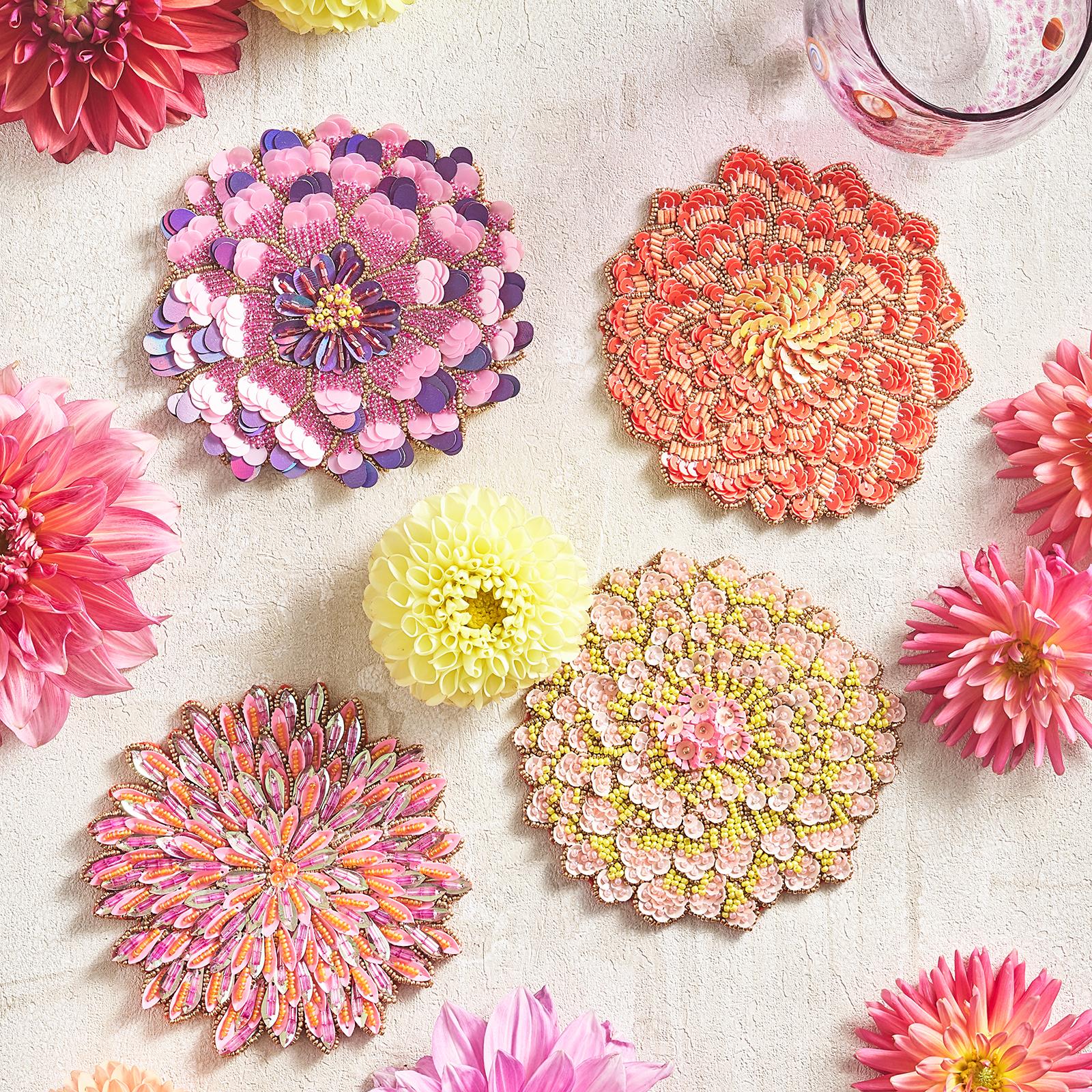 Dahlia Coaster, Set of 4